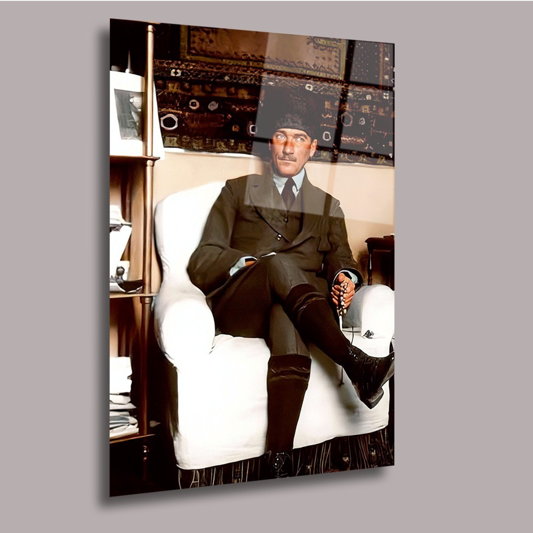 Atatürk 3 Atatürk Ve Türkiye Cam Tablo #PCT0499