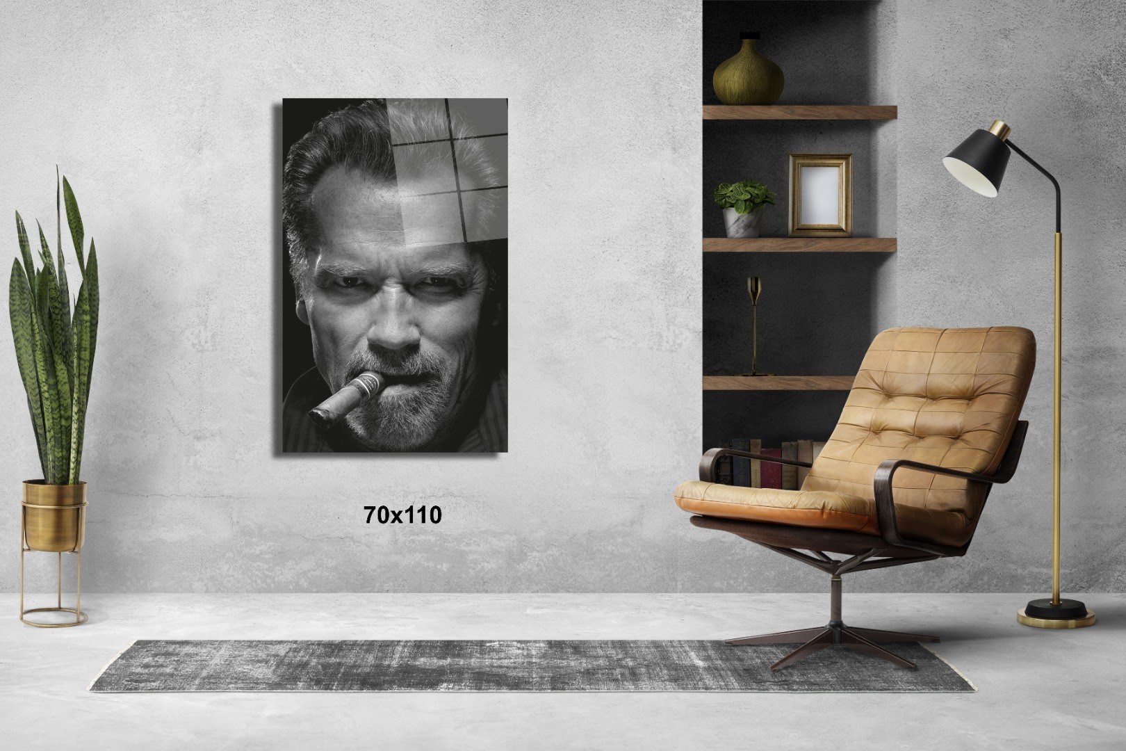 Arnold Schwarzenegger Puro Sinema Ve Ünlüler Cam Tablo #PCT0875