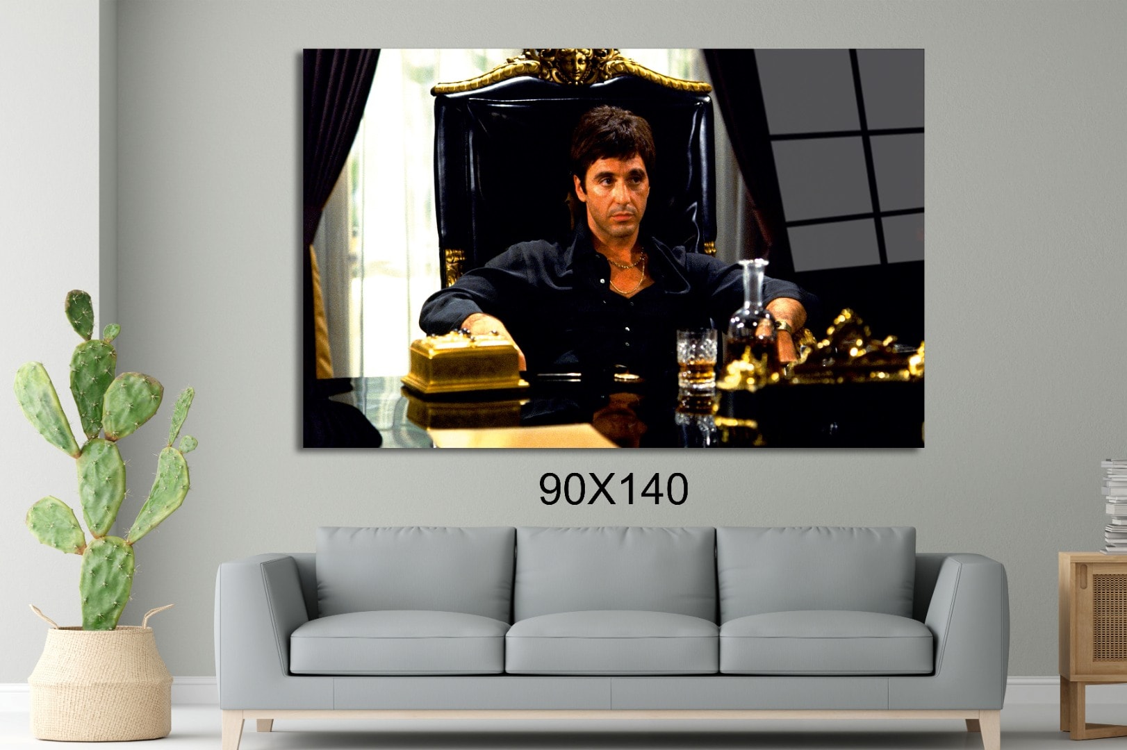 Scarface Tony Montana Alpaçino Sinema Ve Ünlüler Cam Tablo #PCT0927