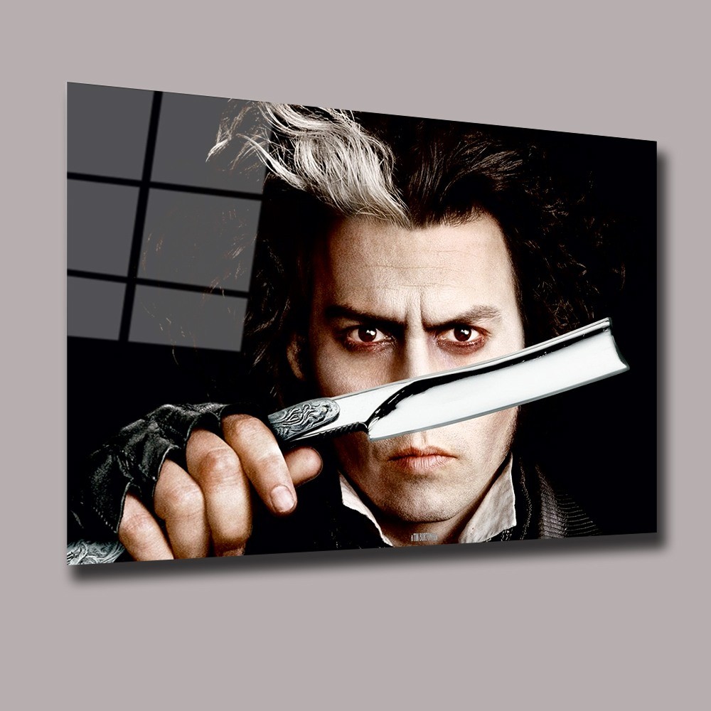 Sweeney Todd Fleet Sokağı'nın Şeytani Berberi - Johnny Depp Sinema Ve Ünlüler Cam Tablo #PCT0942