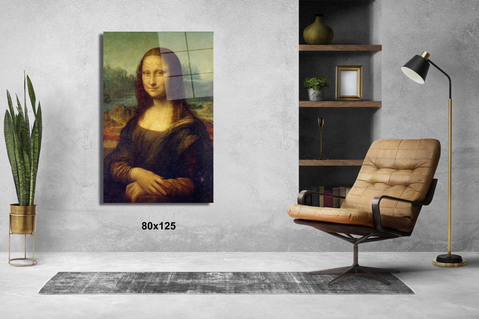 Mona Lisa Başyapıtlar Cam Tablo #PCT0554