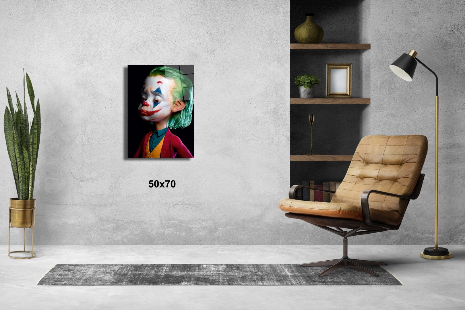 Bebek Joker Sinema Ve Ünlüler Cam Tablo #PCT0877
