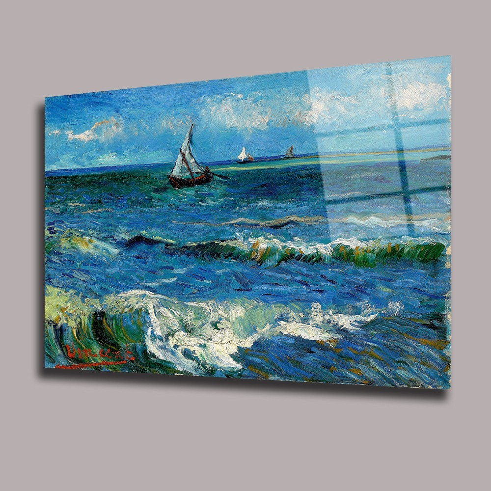 Seascape Near Les Saintes - Vincent Van Gogh Başyapıtlar Cam Tablo #PCT0574
