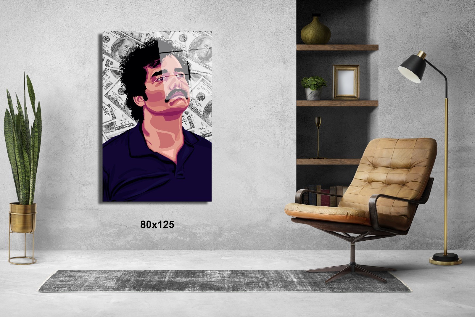 Pablo Emilio Escobar Gaviria Sinema Ve Ünlüler Cam Tablo #PCT0900