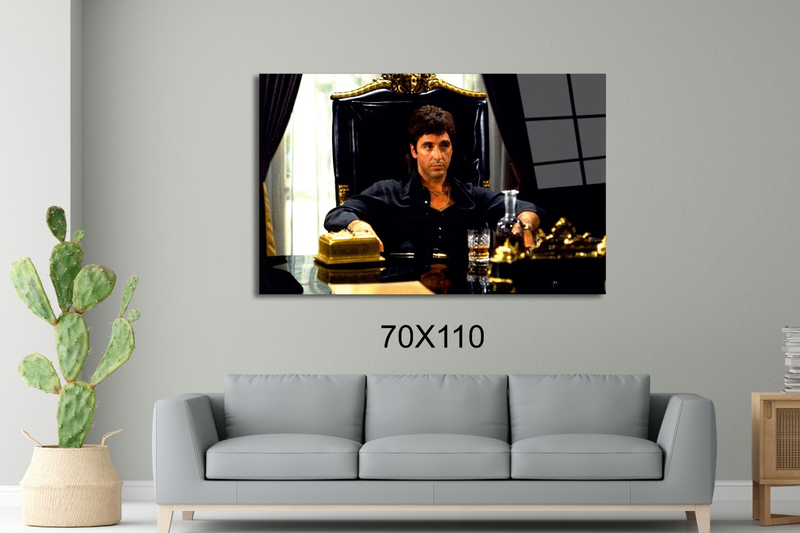 Scarface Tony Montana Alpaçino Sinema Ve Ünlüler Cam Tablo #PCT0927