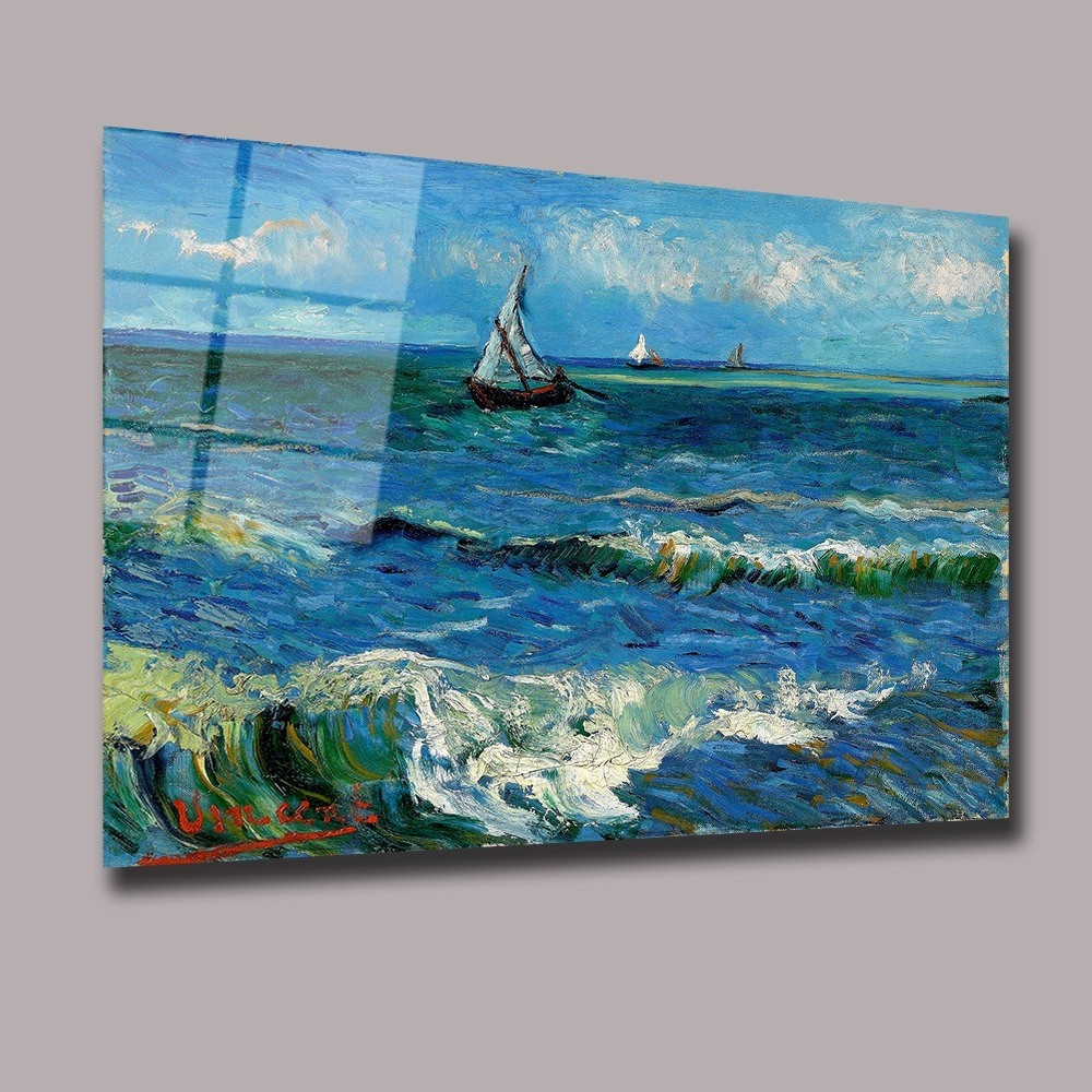 Seascape Near Les Saintes - Vincent Van Gogh Başyapıtlar Cam Tablo #PCT0574