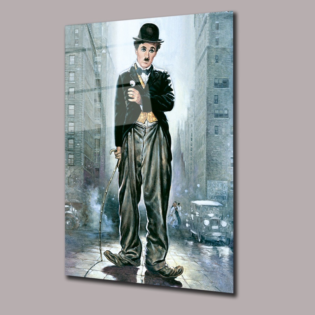 Charlie Chaplin - The Kid Sinema Ve Ünlüler Cam Tablo #PCT0879