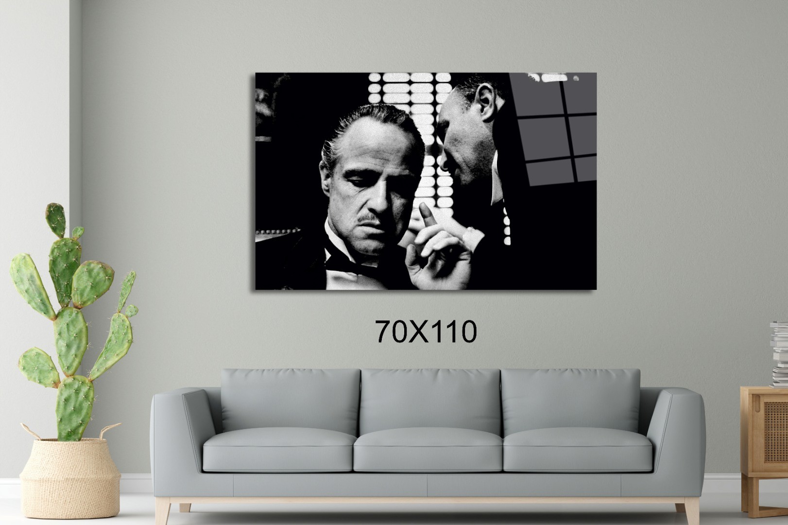 Vito Corleone - The Godfather - Baba Sinema Ve Ünlüler Cam Tablo #PCT0938