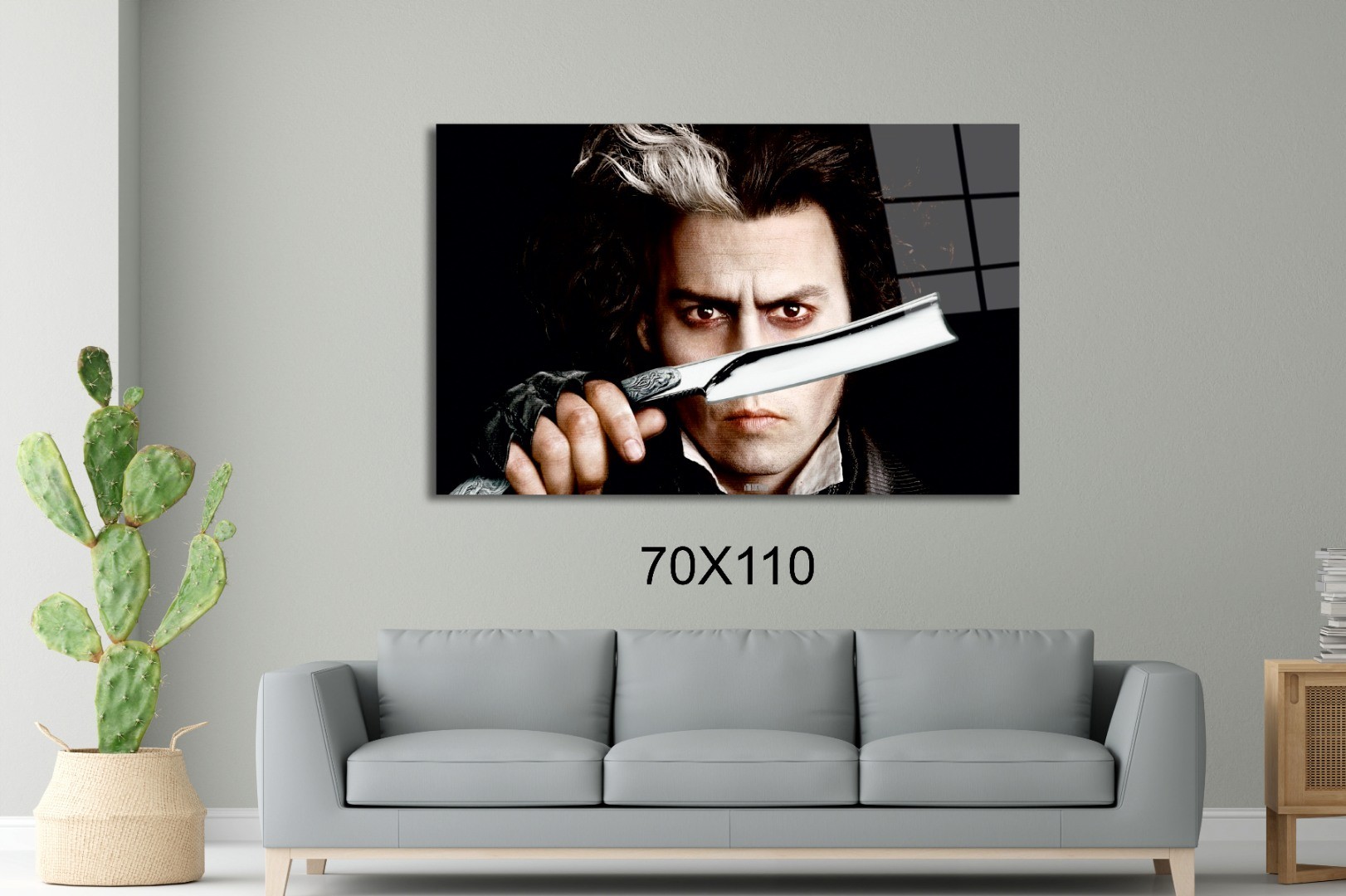 Sweeney Todd Fleet Sokağı'nın Şeytani Berberi - Johnny Depp Sinema Ve Ünlüler Cam Tablo #PCT0942