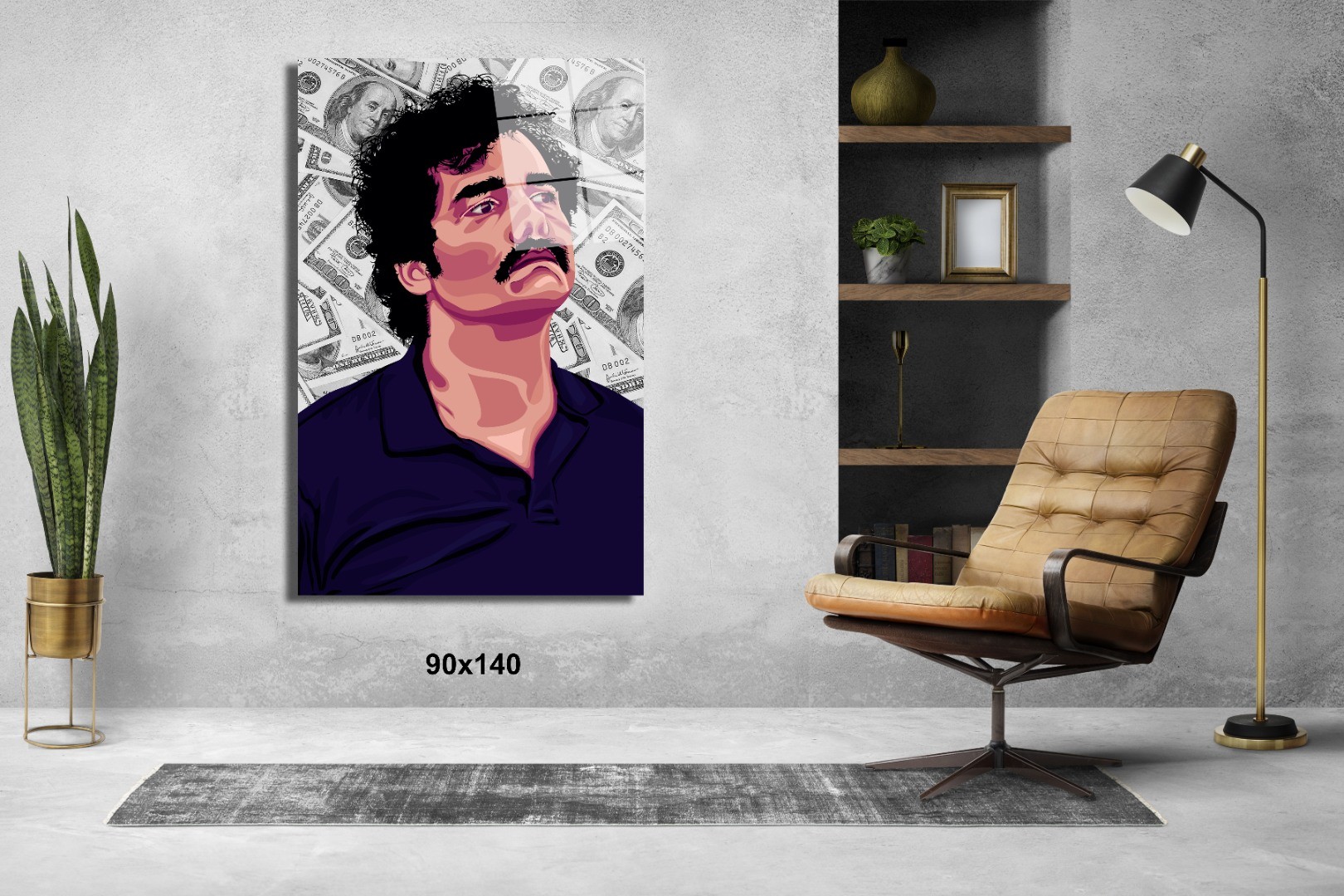 Pablo Emilio Escobar Gaviria Sinema Ve Ünlüler Cam Tablo #PCT0900