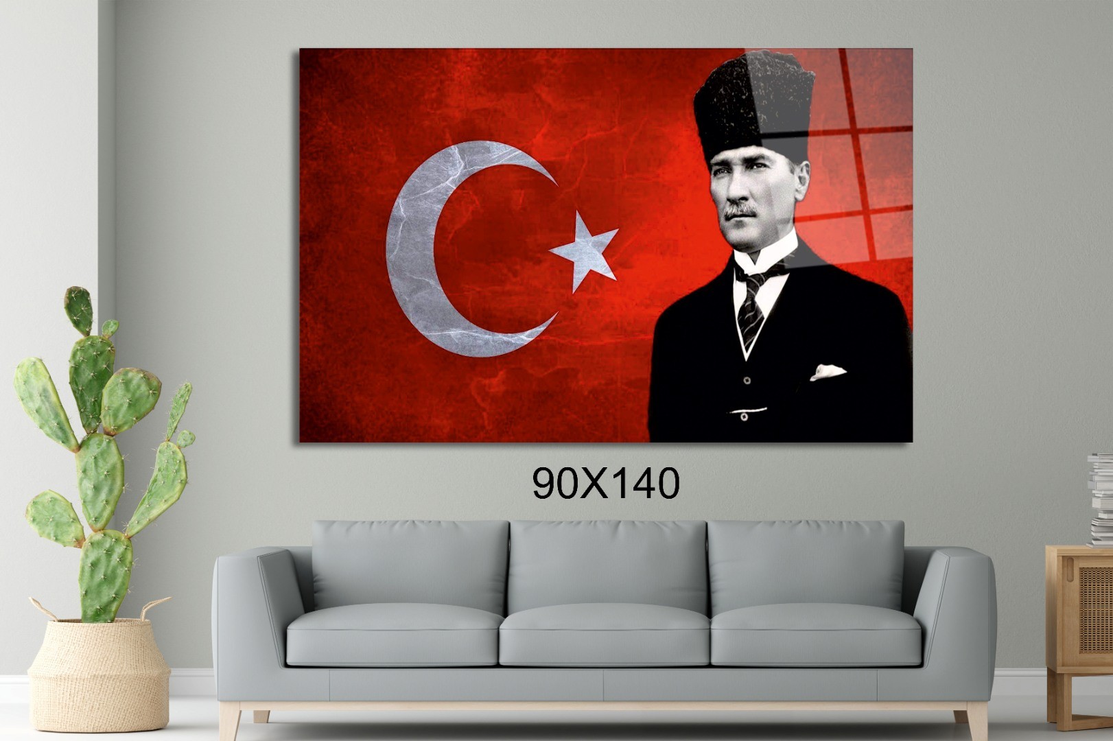 Atatürk 38 Atatürk Ve Türkiye Cam Tablo #PCT0538