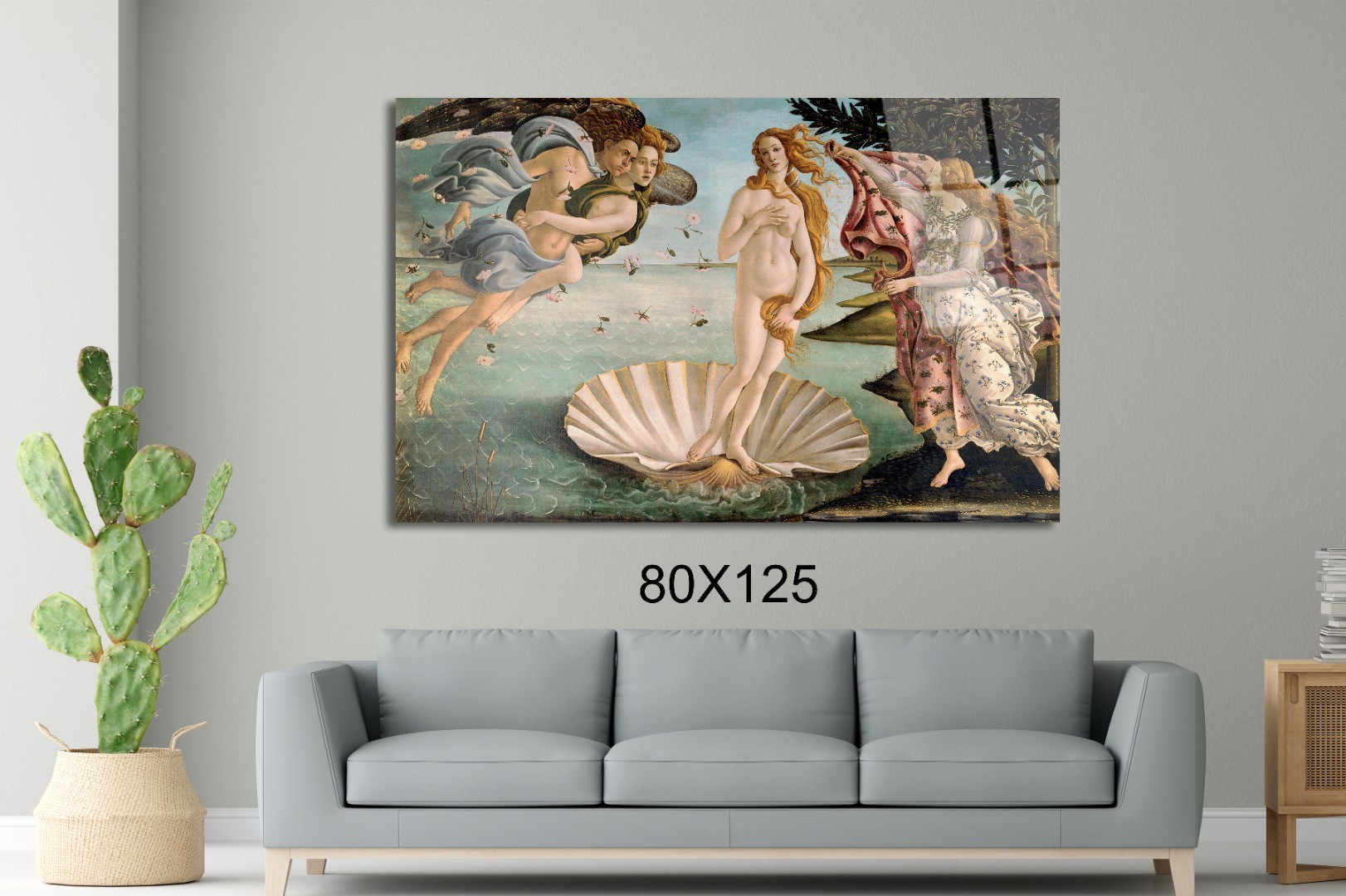 Venüs'ün Doğuşu-Sandro Botticelli Başyapıtlar Cam Tablo #PCT0560
