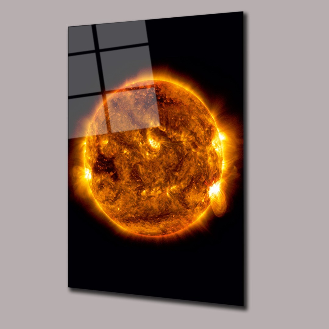Güneşteki Patlamalar Uzay Ve Bilim Cam Tablo #PCT0947