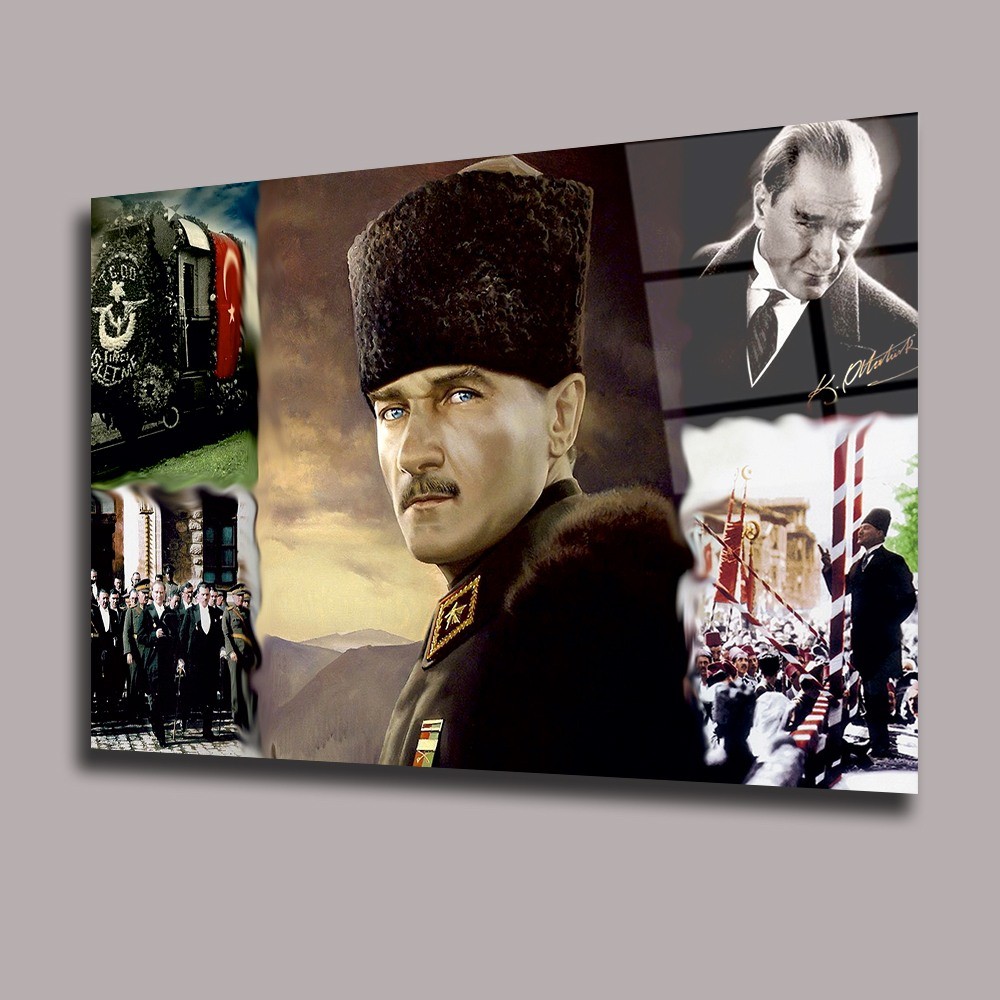 Atatürk 30 Atatürk Ve Türkiye Cam Tablo #PCT0528