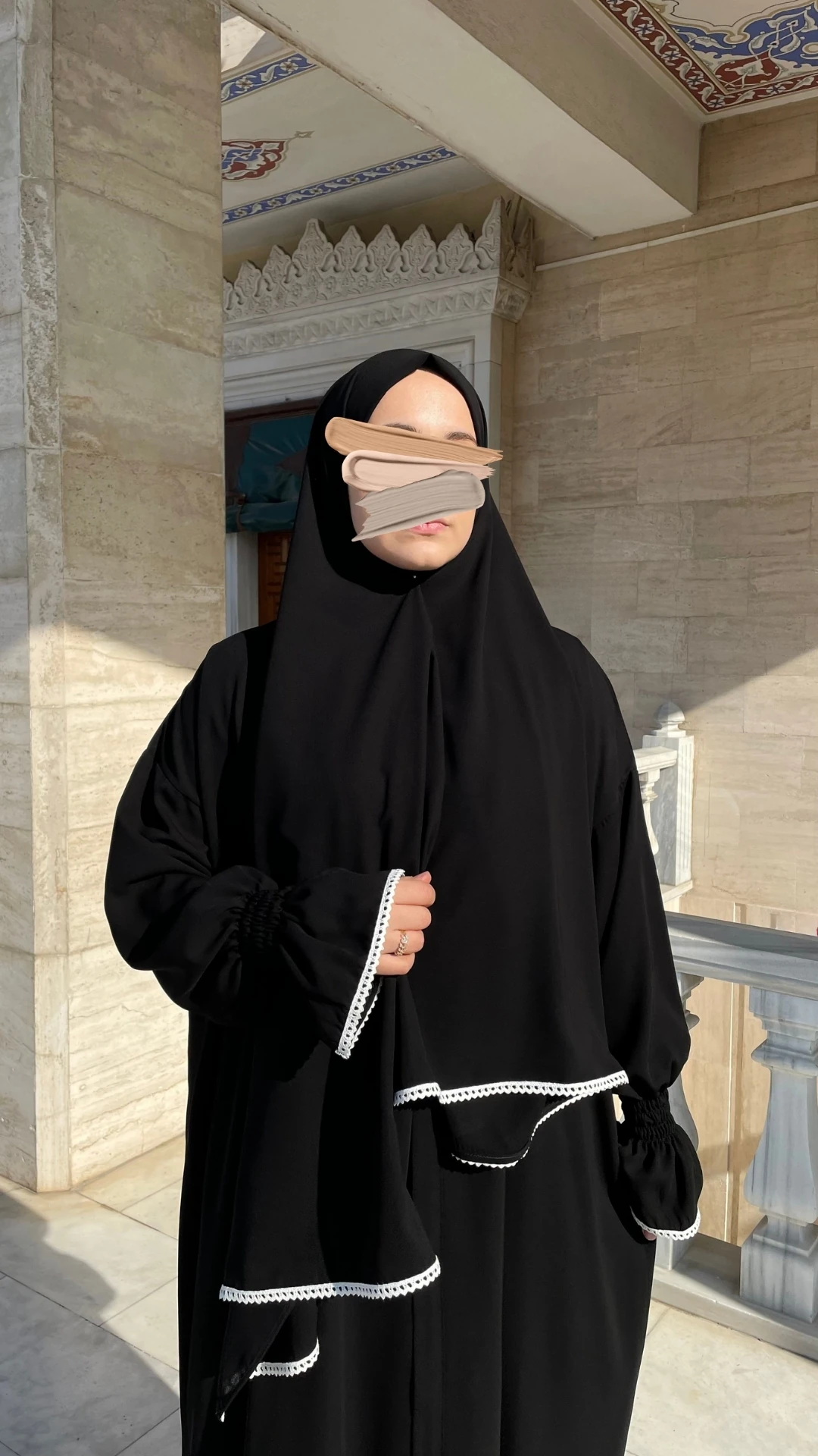 Medine İpeği Şallı Namaz Elbisesi Ferace