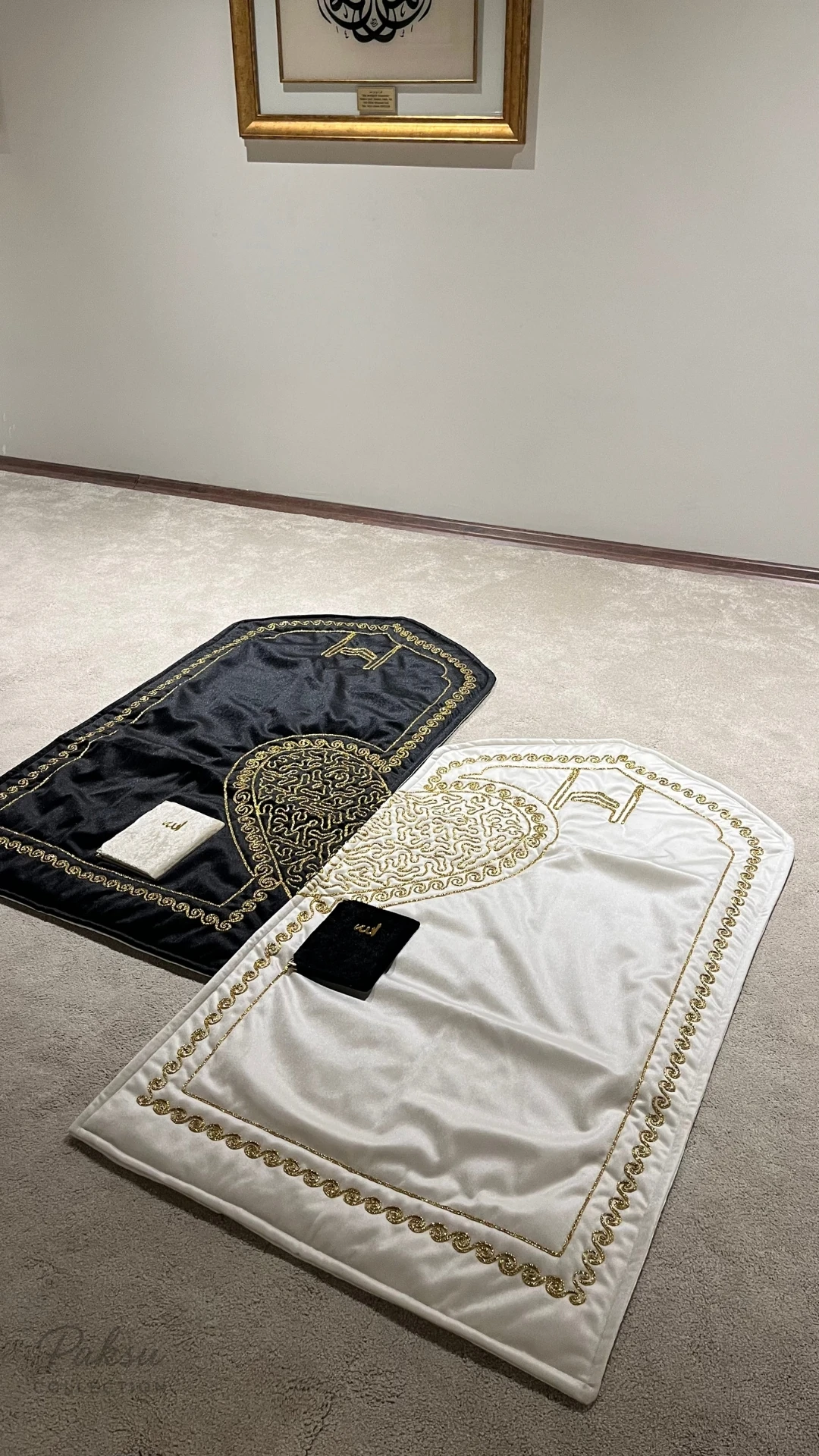 Kalpli Çift Seccadesi Seti – Meşk Koleksiyonu