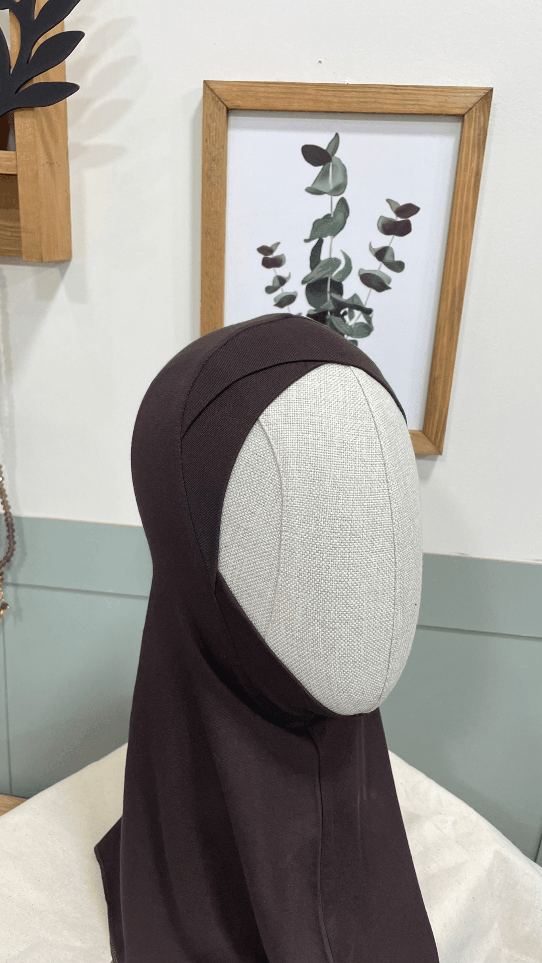 Çapraz Hijab Bone  Kahve