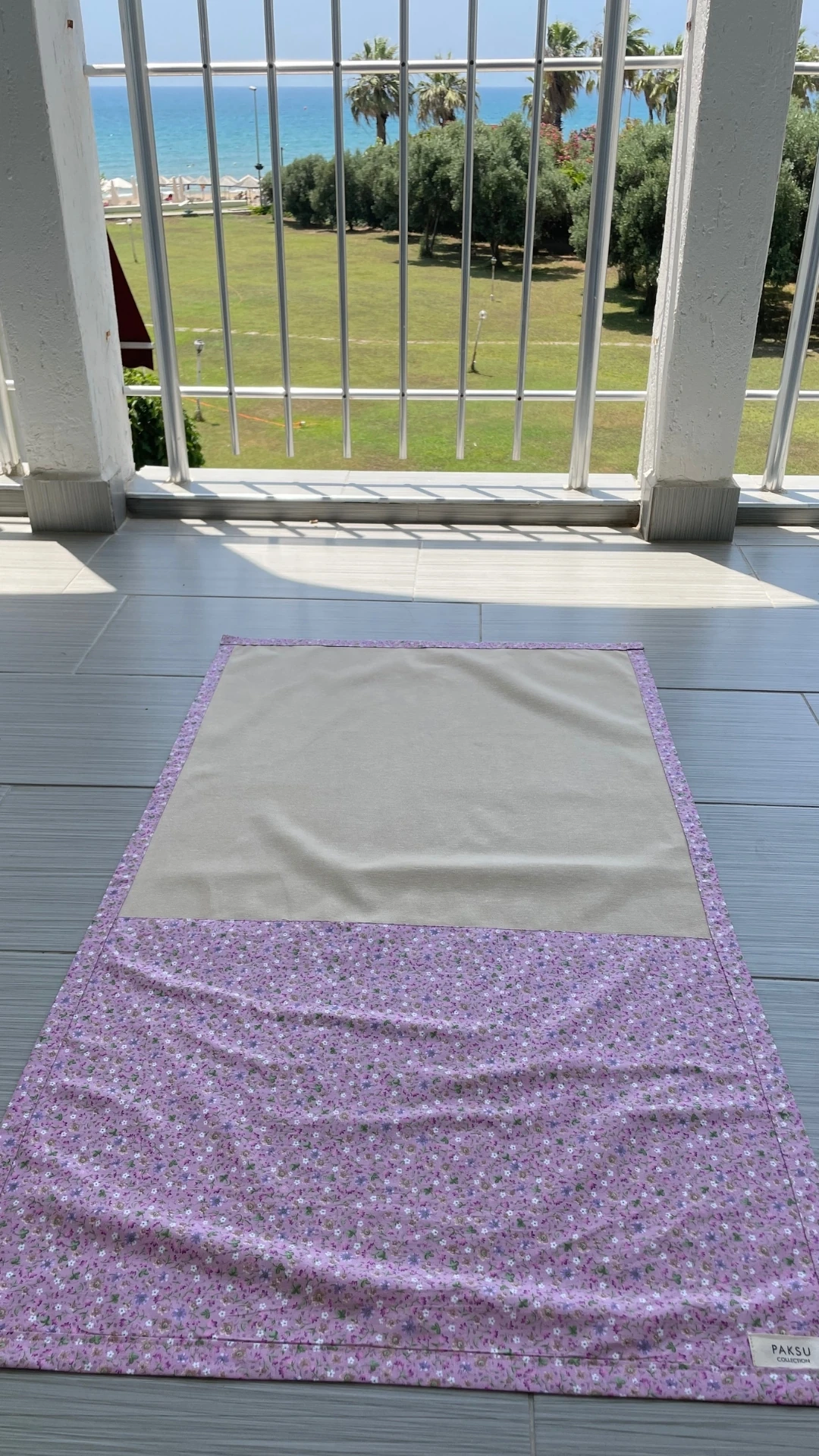 Keten Çiçekli Seccade - Pembe Çiçek