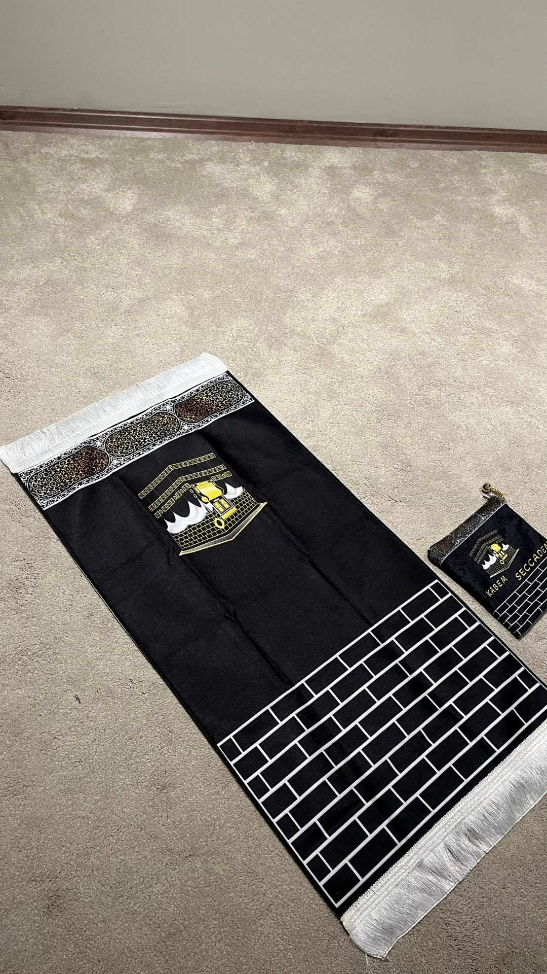 Paksu Collection Kabe Motifli Cep Boy Çantalı Seccade