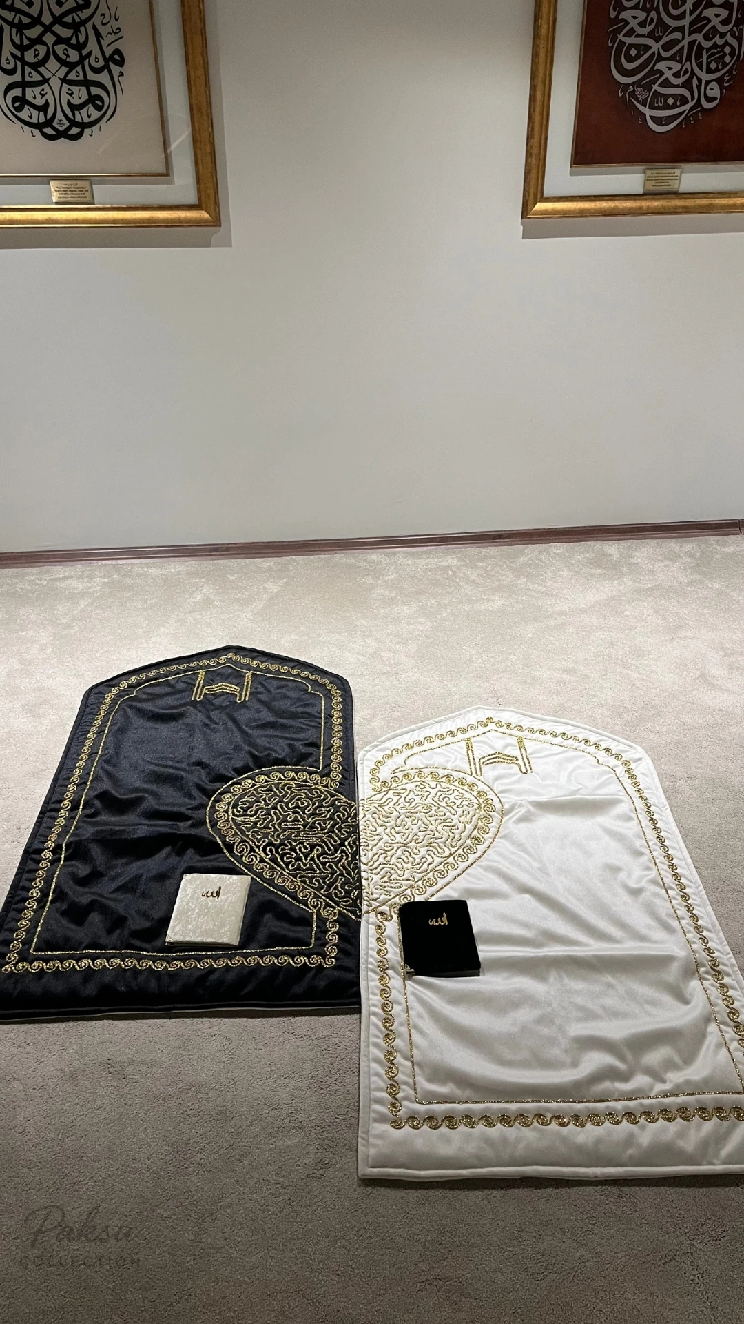 Kalpli Çift Seccadesi Seti – Meşk Koleksiyonu