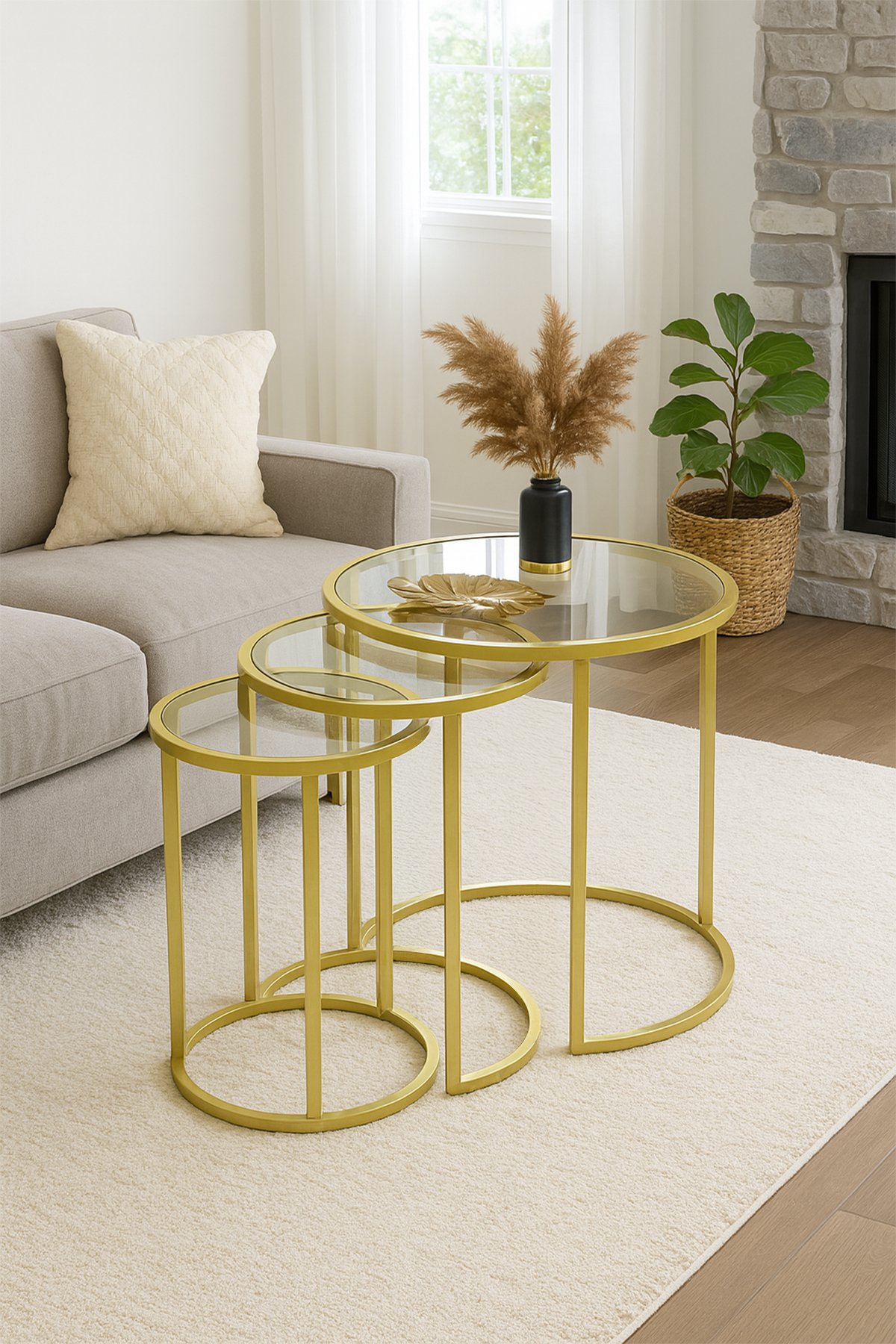 Alya Zigon Sehpa - Gold
