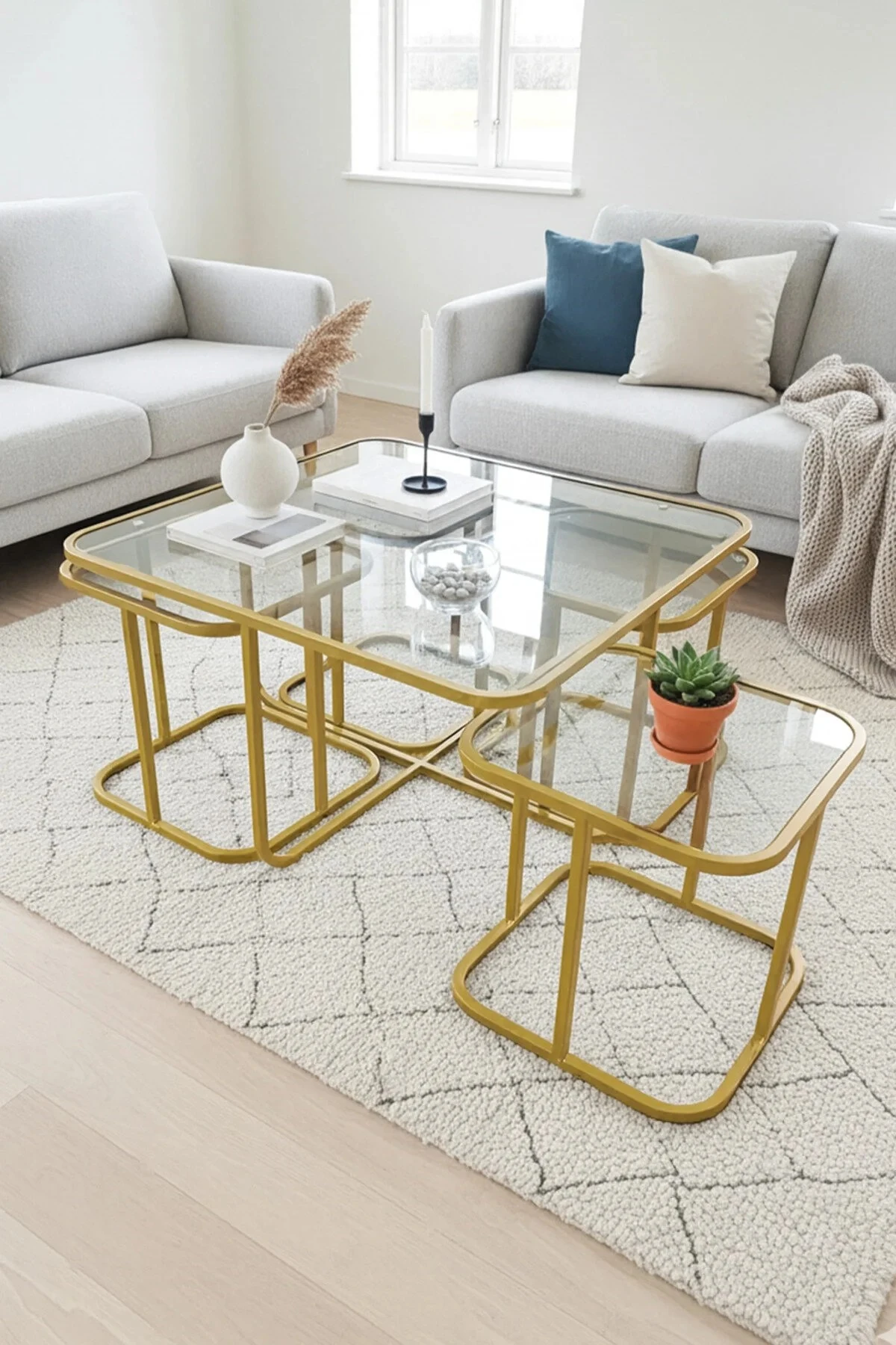 Soho Orta Sehpa - Gold