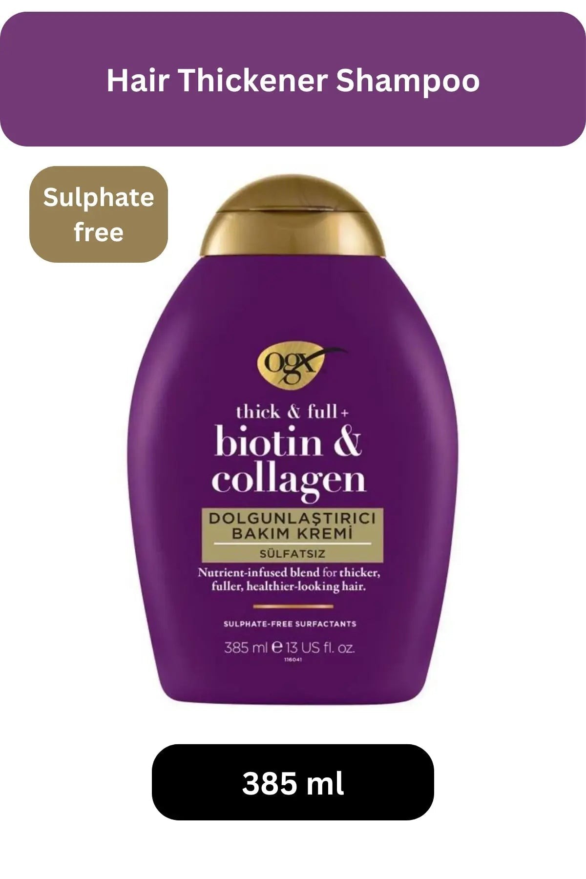 Biotin & Collagen Sulfate Free Shampoo 385 ml