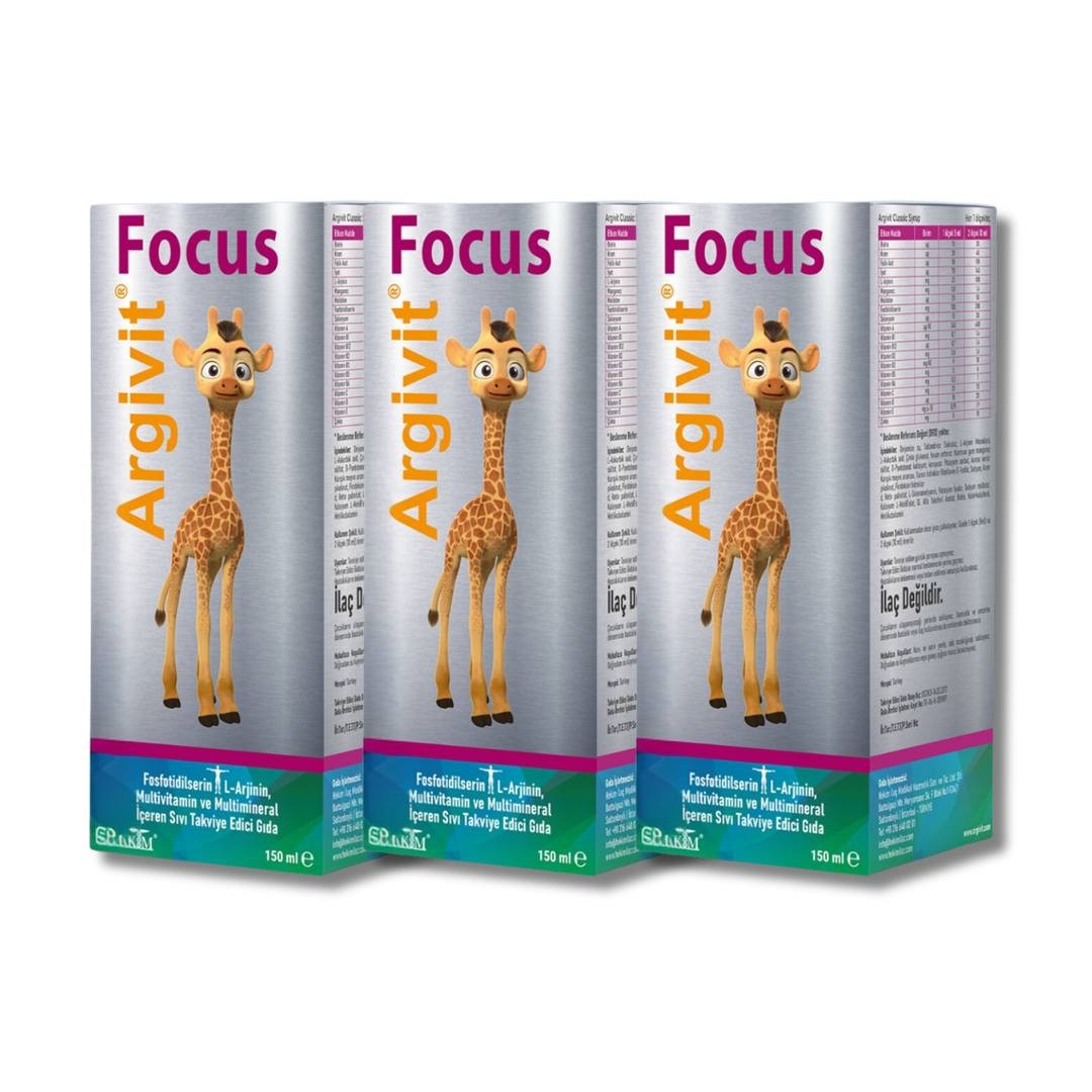 Argivit Focus Syrup 150 ml - 3 packs