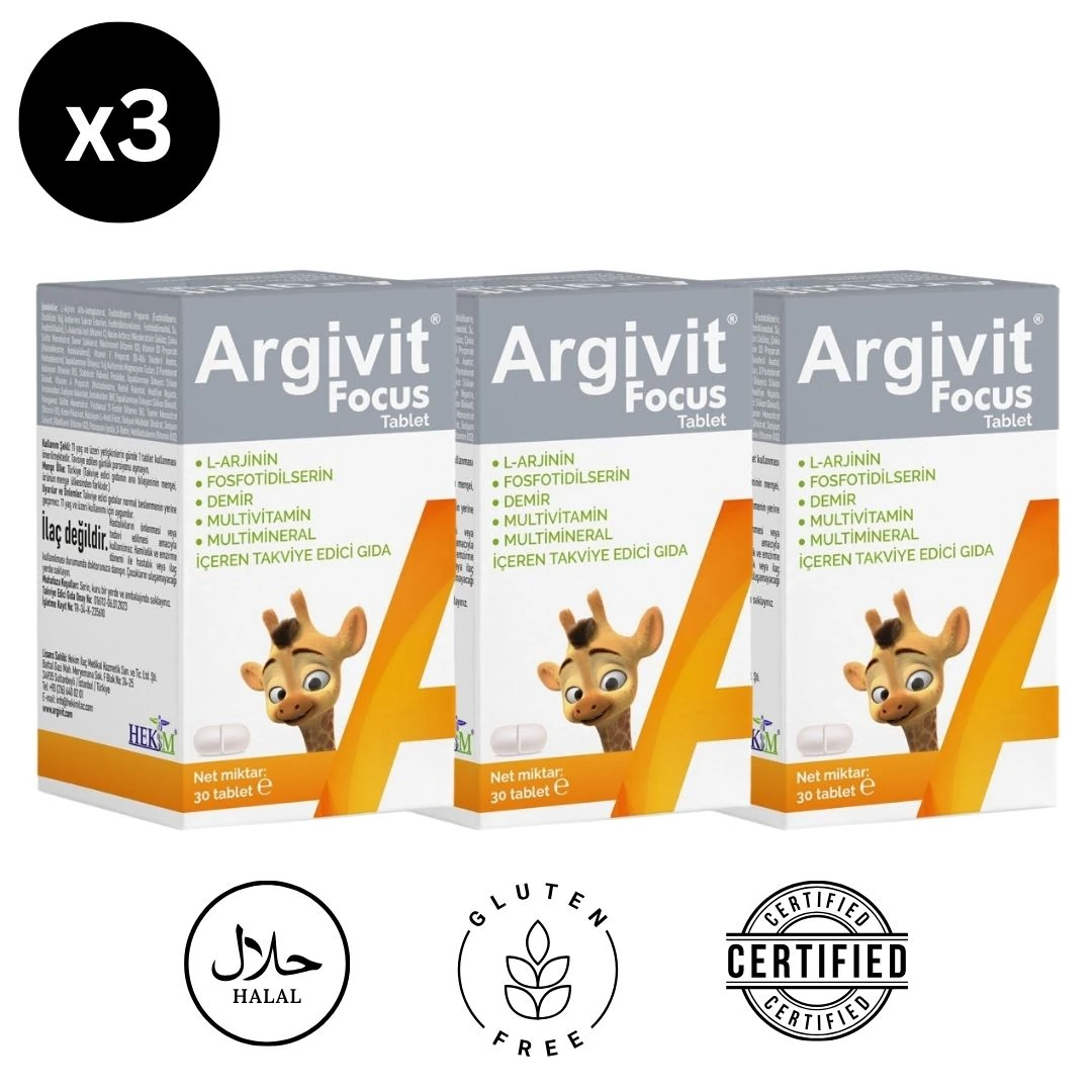 Argivit Focus Tablets - 3 Packs