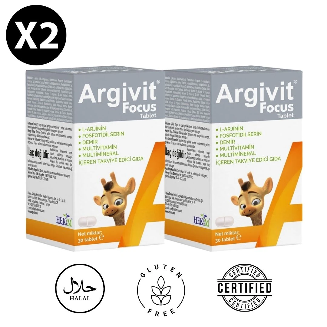 Argivit Focus Tablets 30 Tablets x 2 Packs