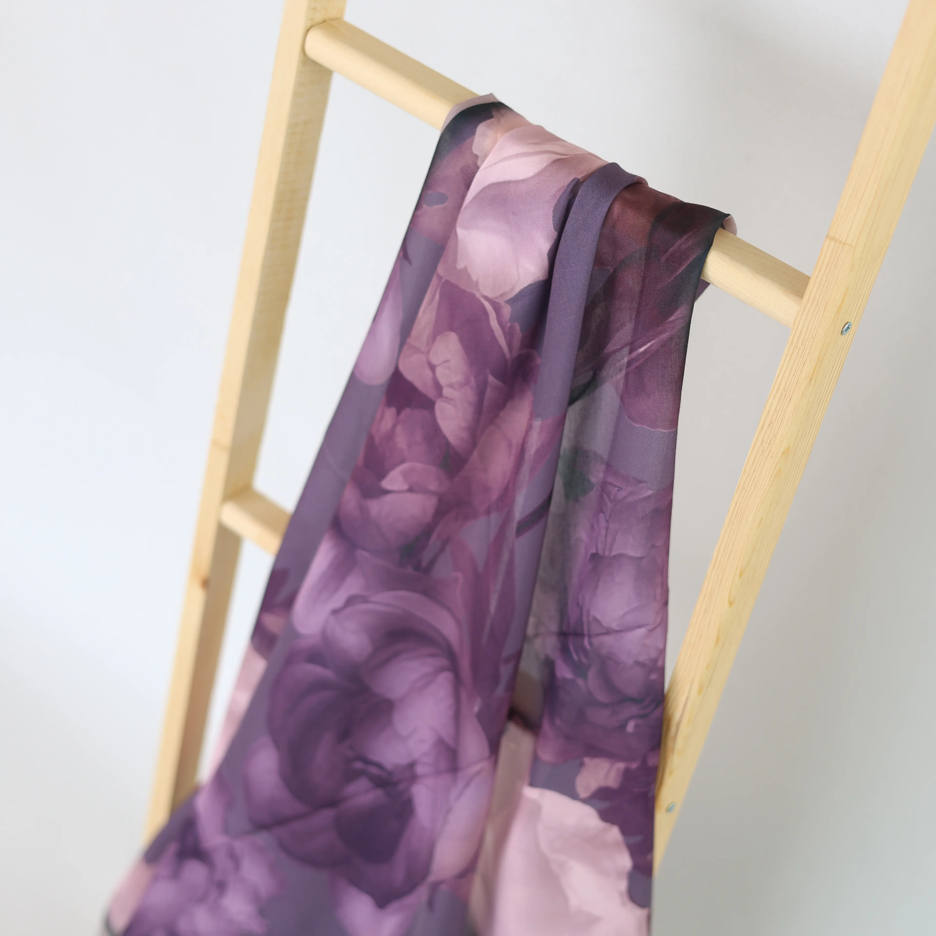 Pamuk Floral Eşarp - Gül Kurusu & Lila