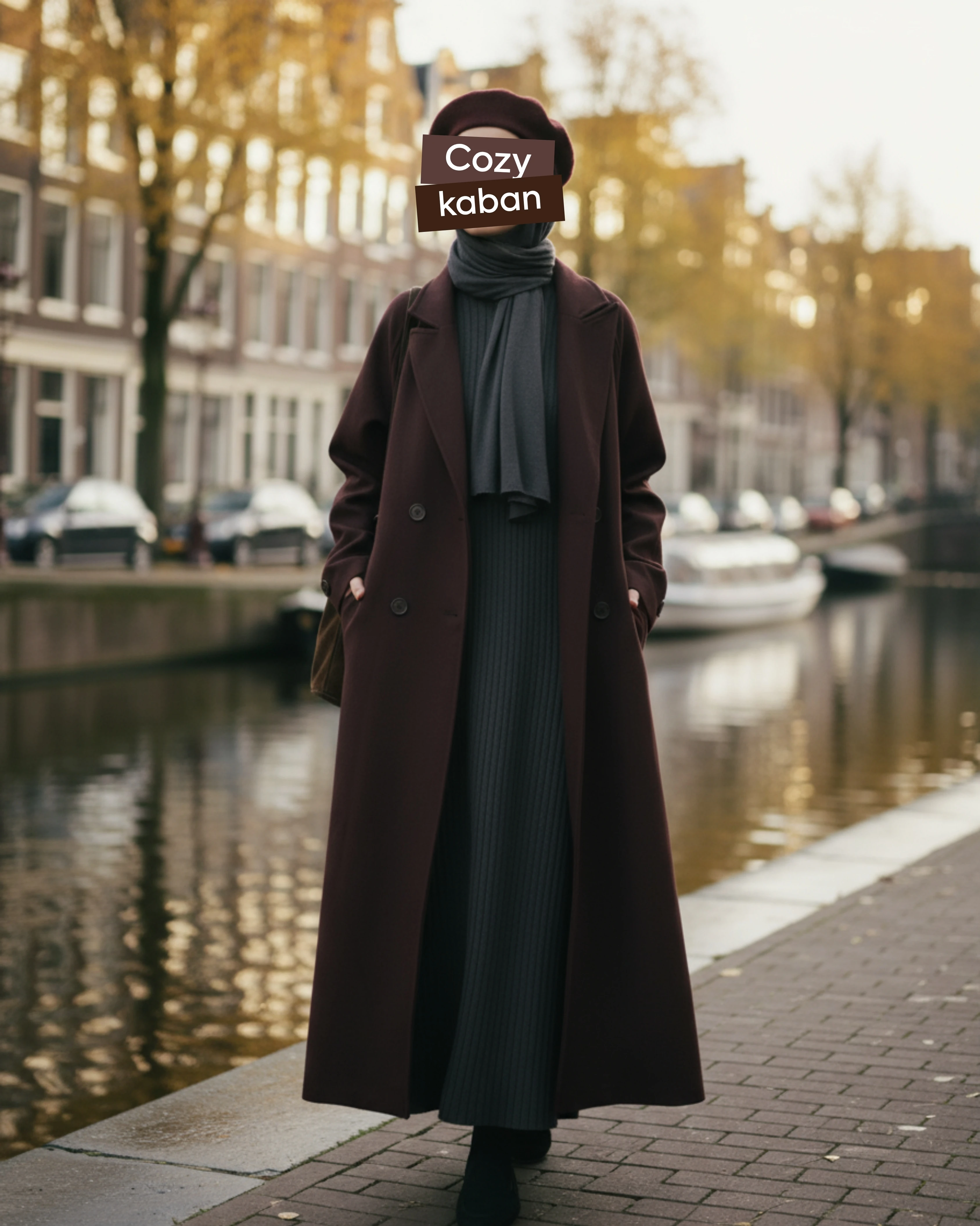 COZY KABAN - BORDO KAHVE