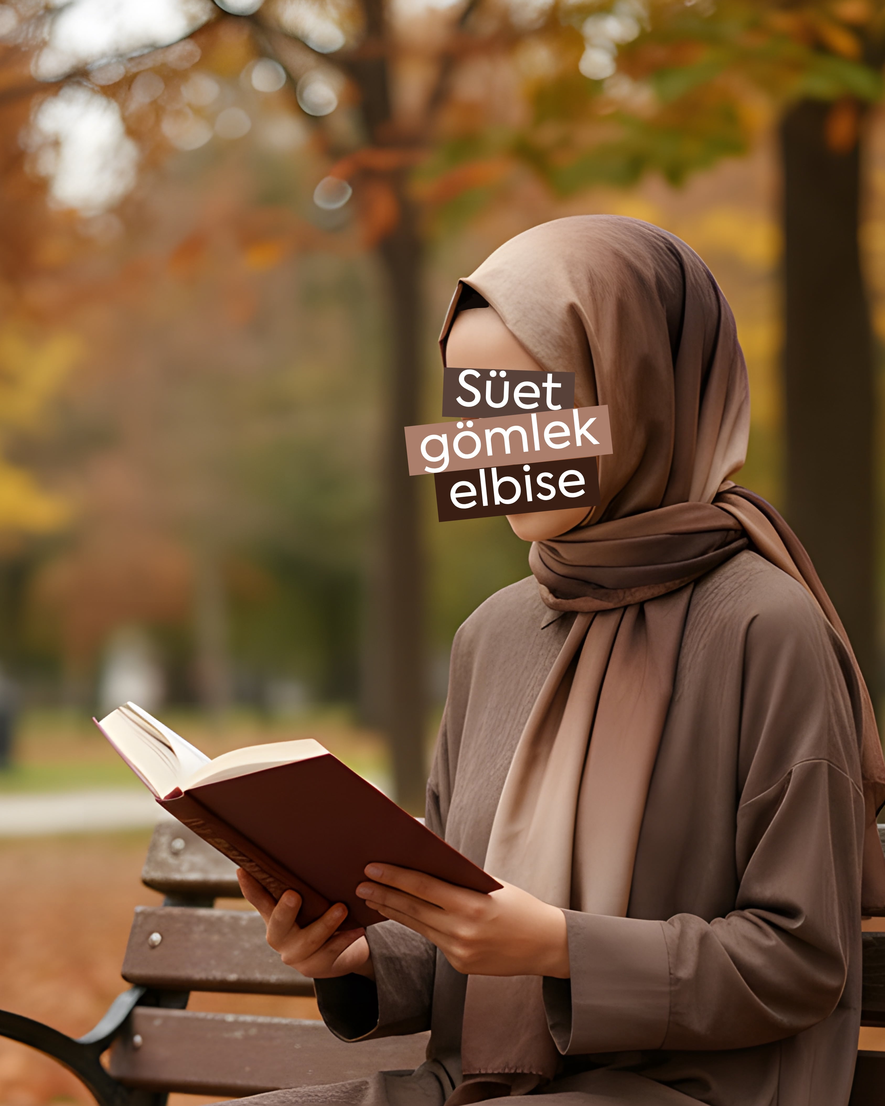 SÜET GÖMLEK ELBİSE - KAKAO