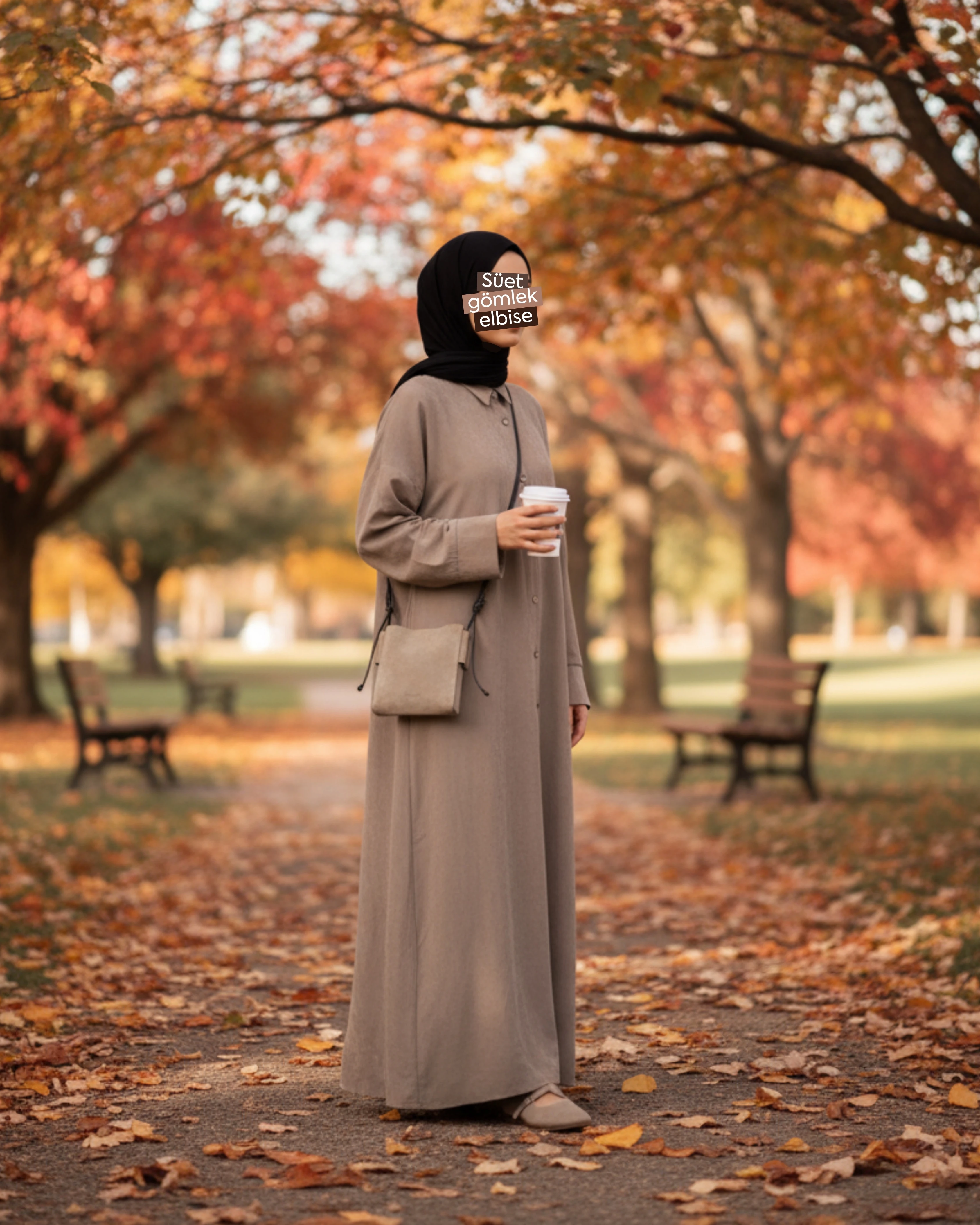 SÜET GÖMLEK ELBİSE