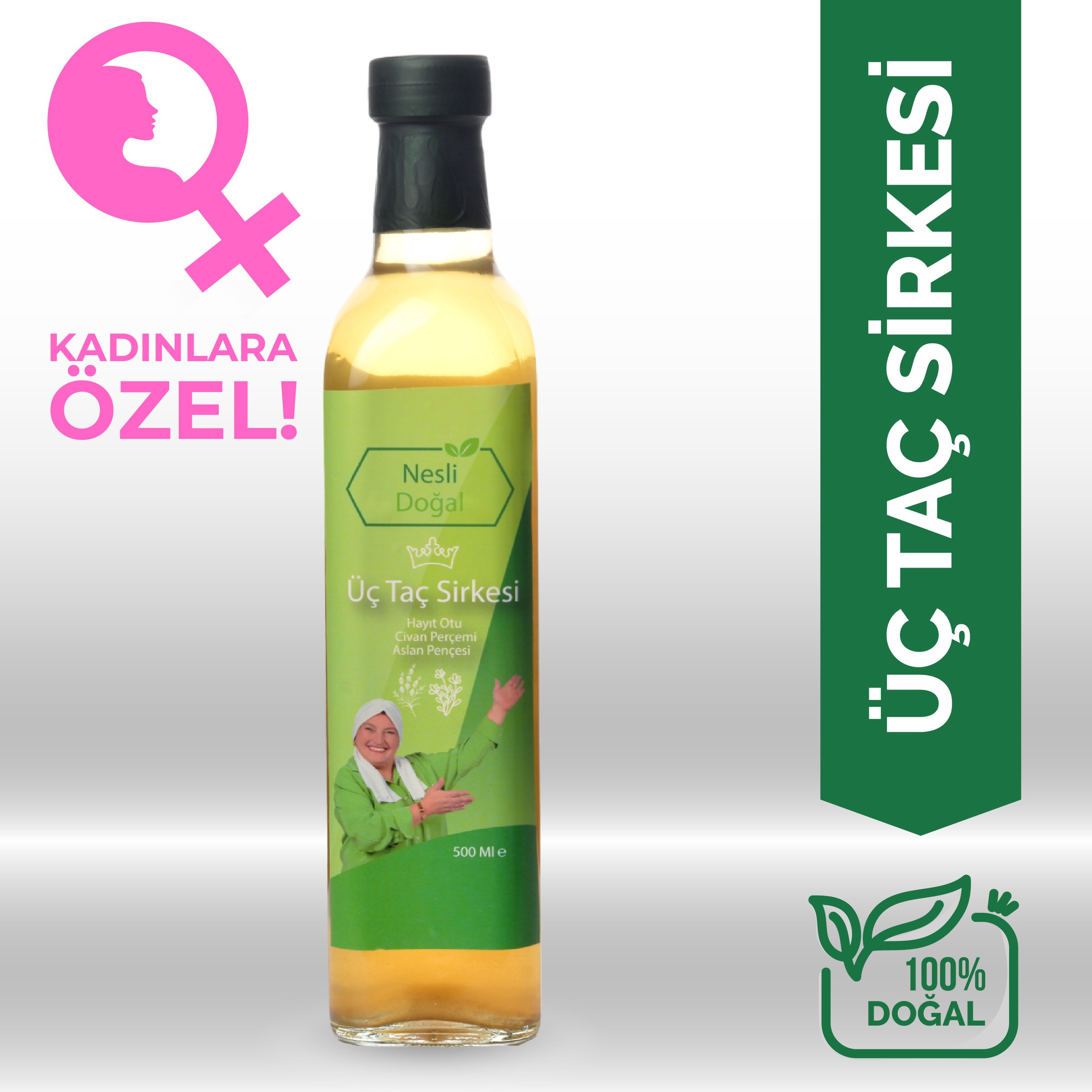 Kadınlara Özel Üç Taç Sirkesi 500 Ml