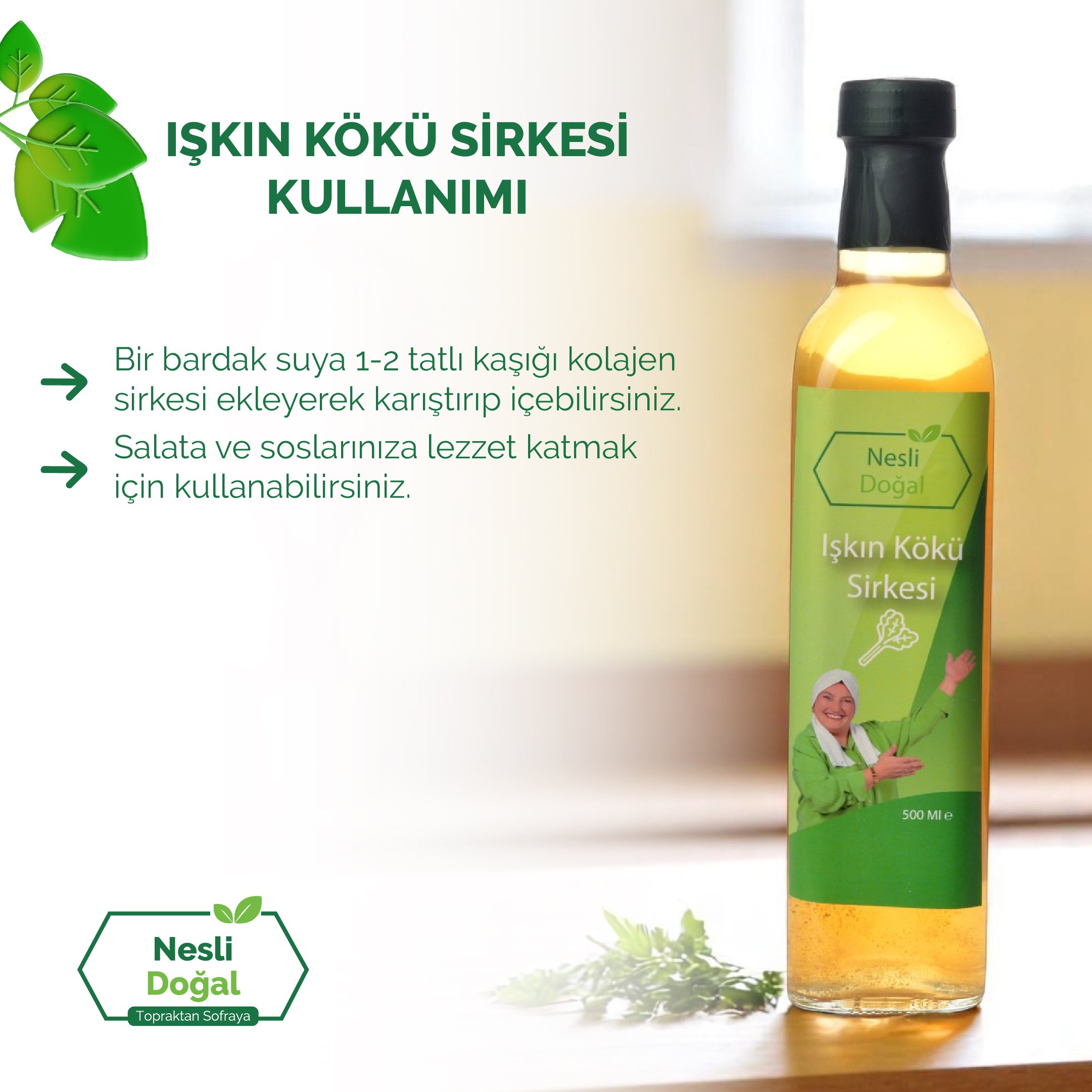 Işkın Kökü Sirkesi 500 Ml