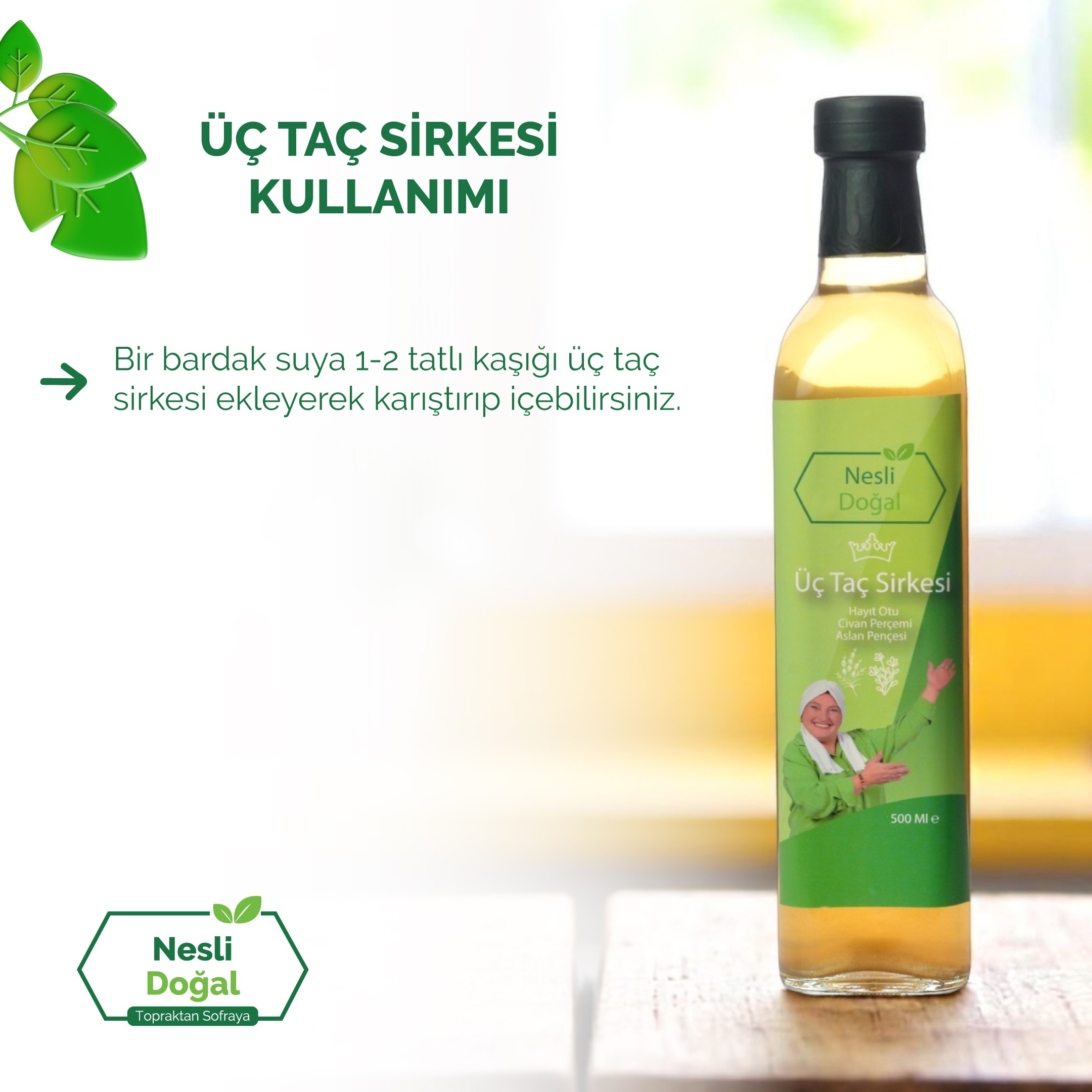 Kadınlara Özel Üç Taç Sirkesi 500 Ml