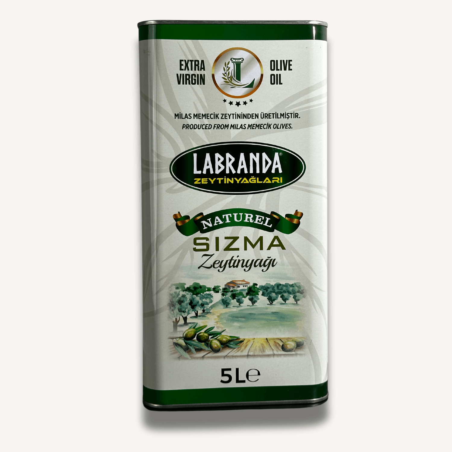 Labranda Natürel Sızma Zeytinyağı 5 lt - Extra Virgin - Teneke