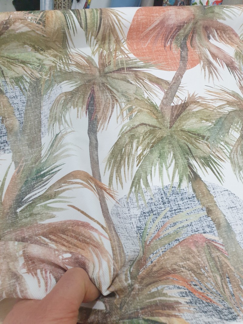 Palmiye Gün batımı desen döşemelik Perdelik kumaş
