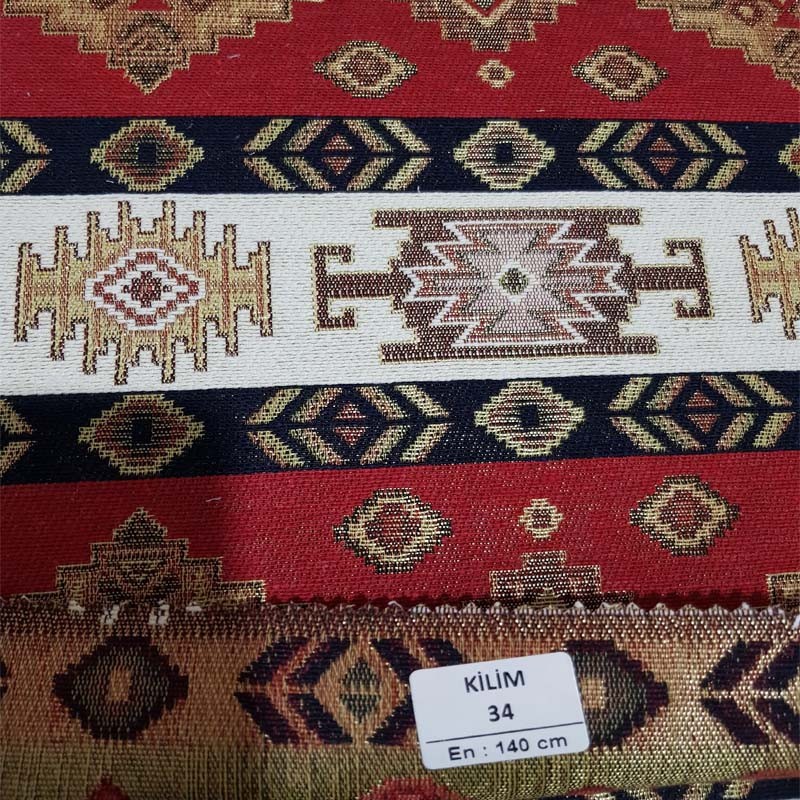 Şark Köşesi Kilim Desenli Dokuma Kumaş