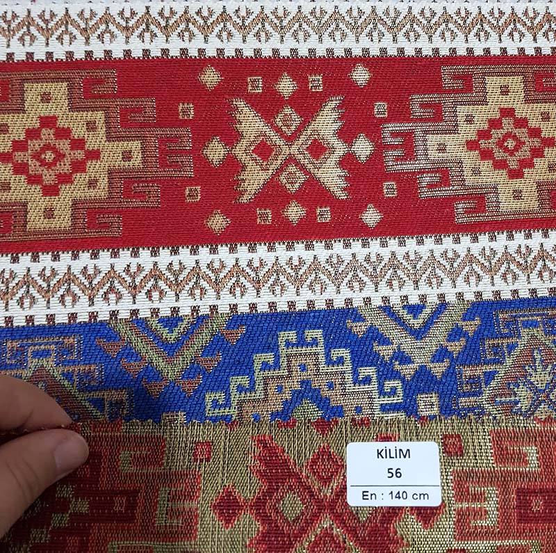 Şark Köşesi Kilim Desenli Dokuma Kumaş