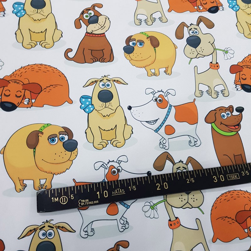 Köpek Desenli Döşemelik Kumaş