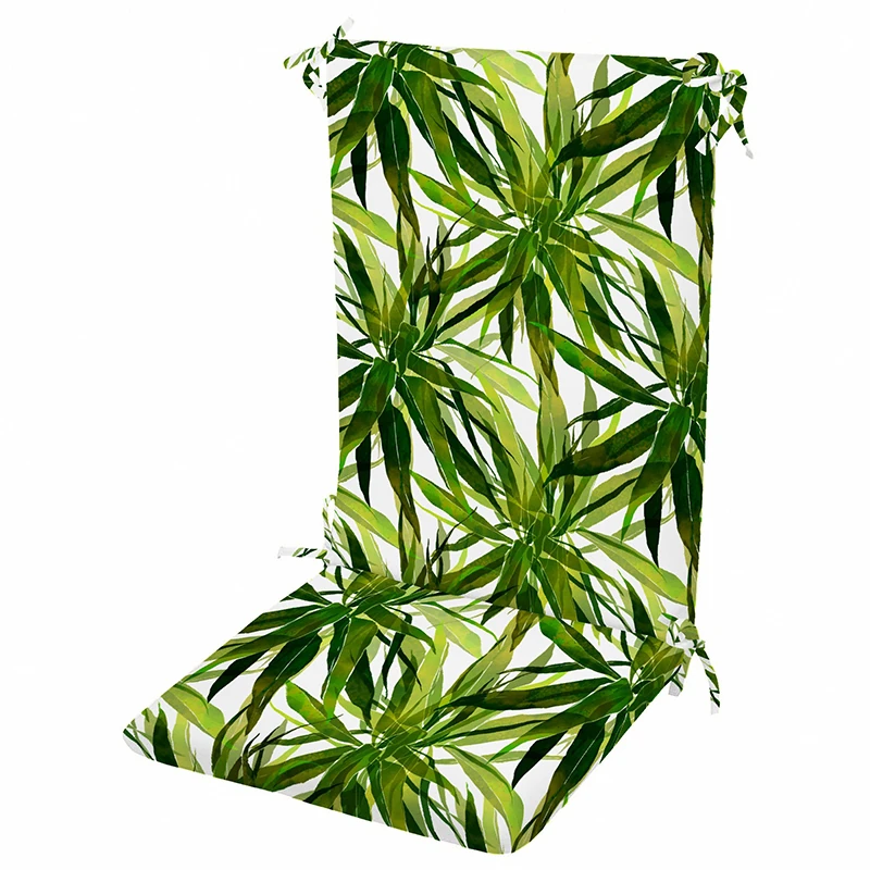 Tropikal Desenli Masa Sandalye Minderi Oturma 42-42-5 cm Sırt 42-52-5 cm