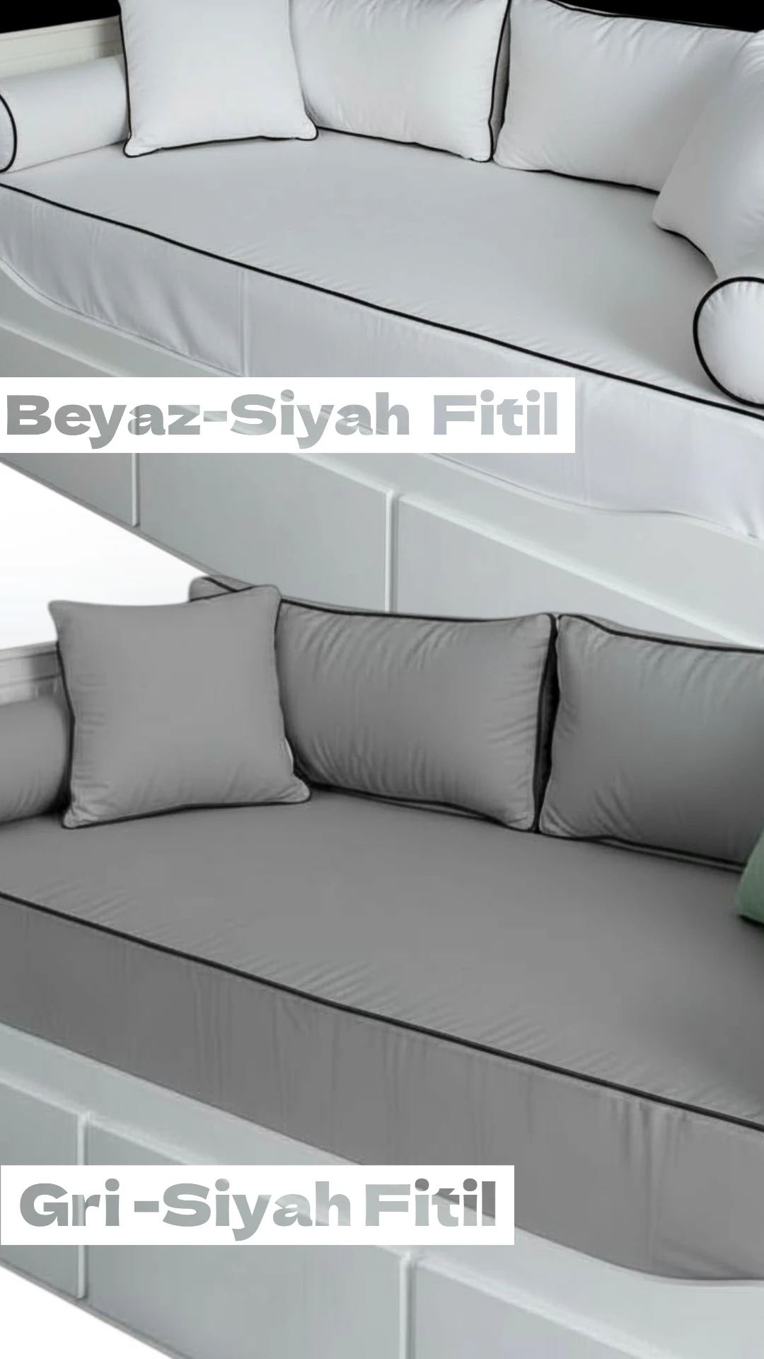 Divan Seti  80-200-22 cm Kılıf, 2 Sırt Minderi ,2 Sosis TAKIM HALİNDEDİR