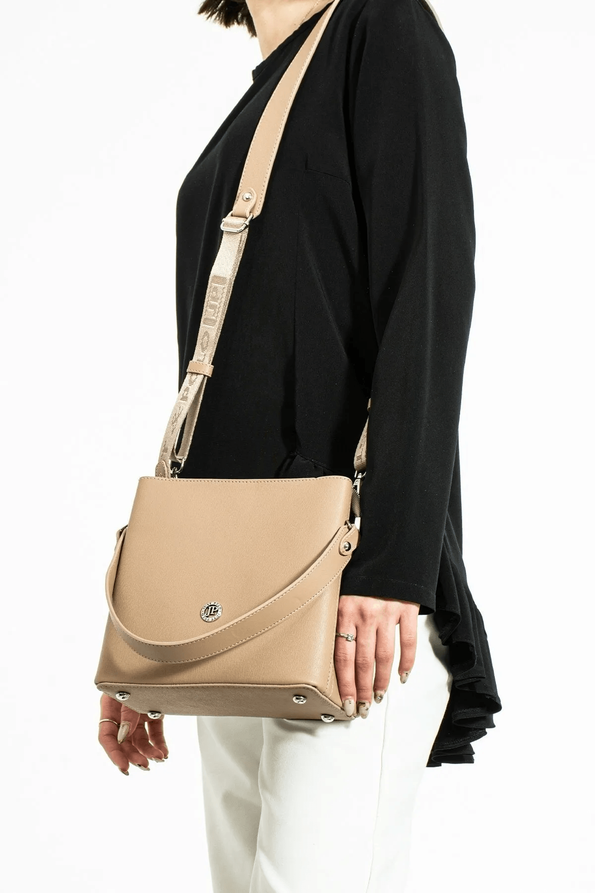 DARLA Soft Deri, Askılı Kadın Omuz Çanta - Vizon