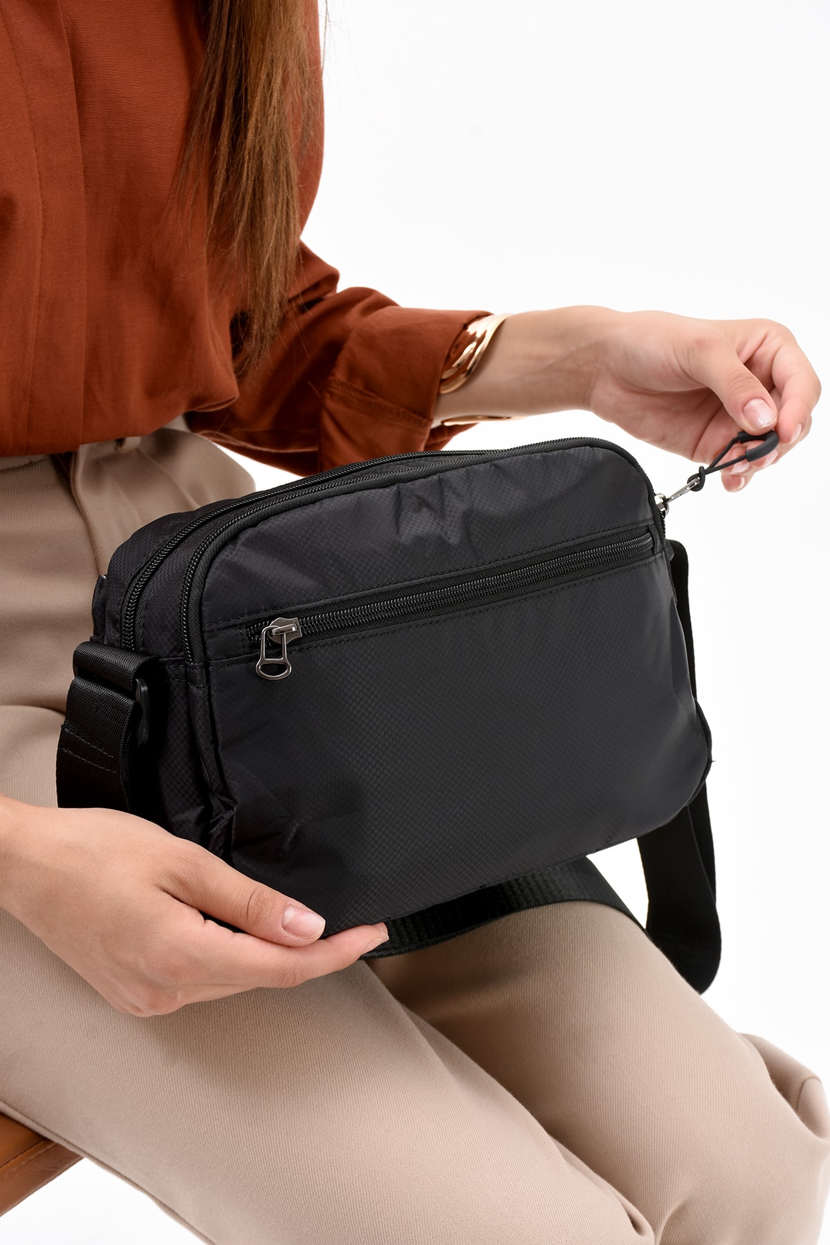 ZENNA Paraşüt Kumaş, Suya Dayanıklı Günlük Kadın Çapraz Çanta