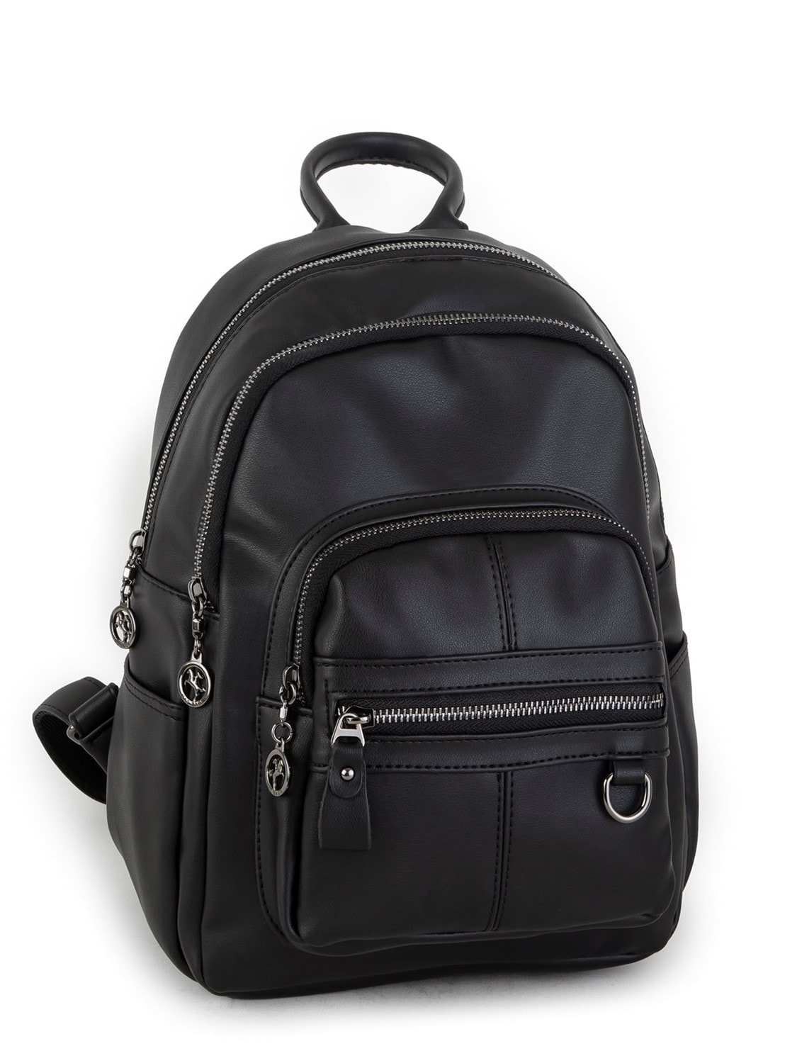 FLORES Yumuşak Deri, Kadın Sırt Çanta - Siyah