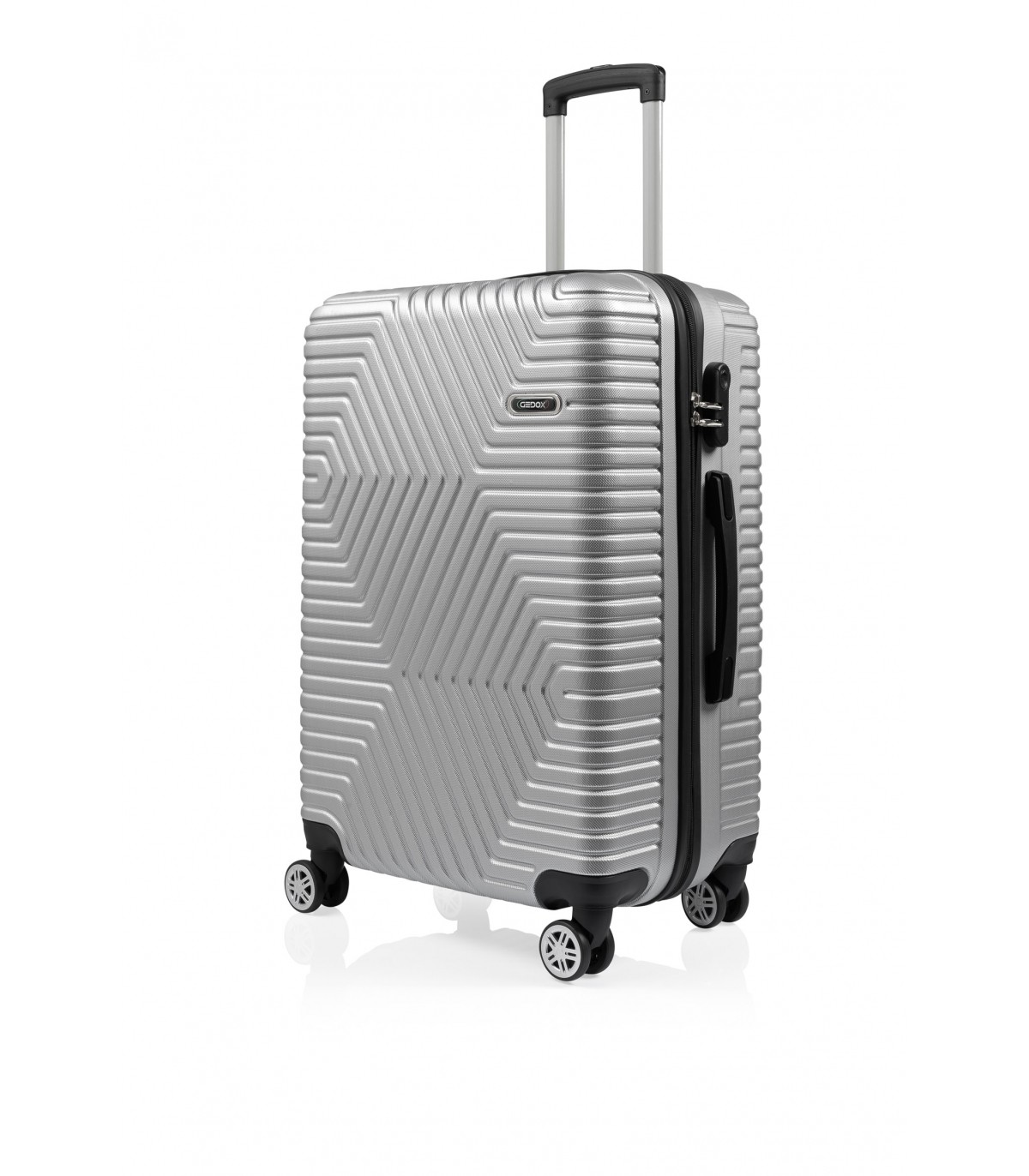Gedox GDX600 Abs Plastik, Kabin Boy Çekçekli  Seyahat Valizi - Açık Gri