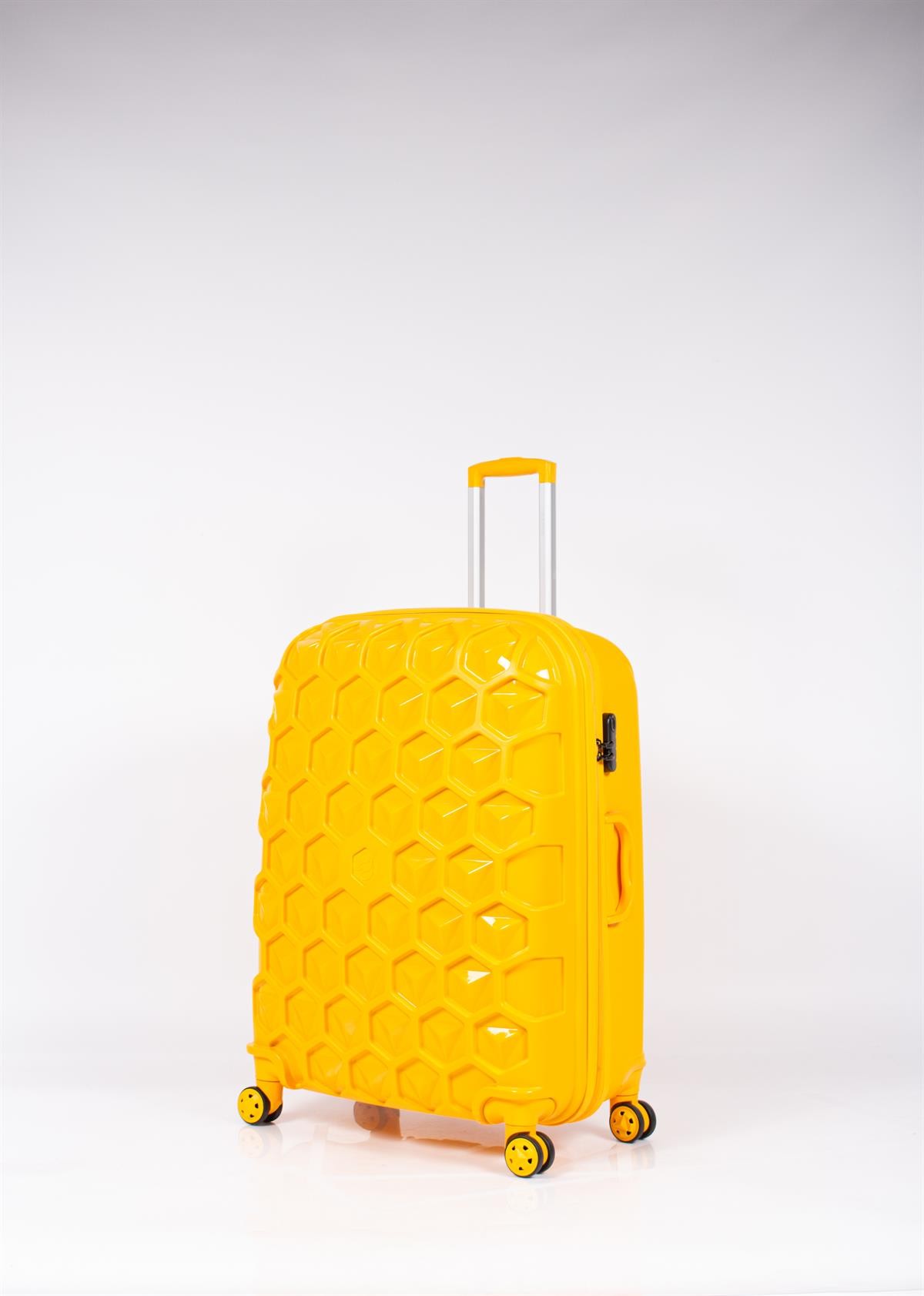 PENTA PP Plastik, Kırılmaz Büyük Boy Çekçekli Seyahat Valizi - Sarı