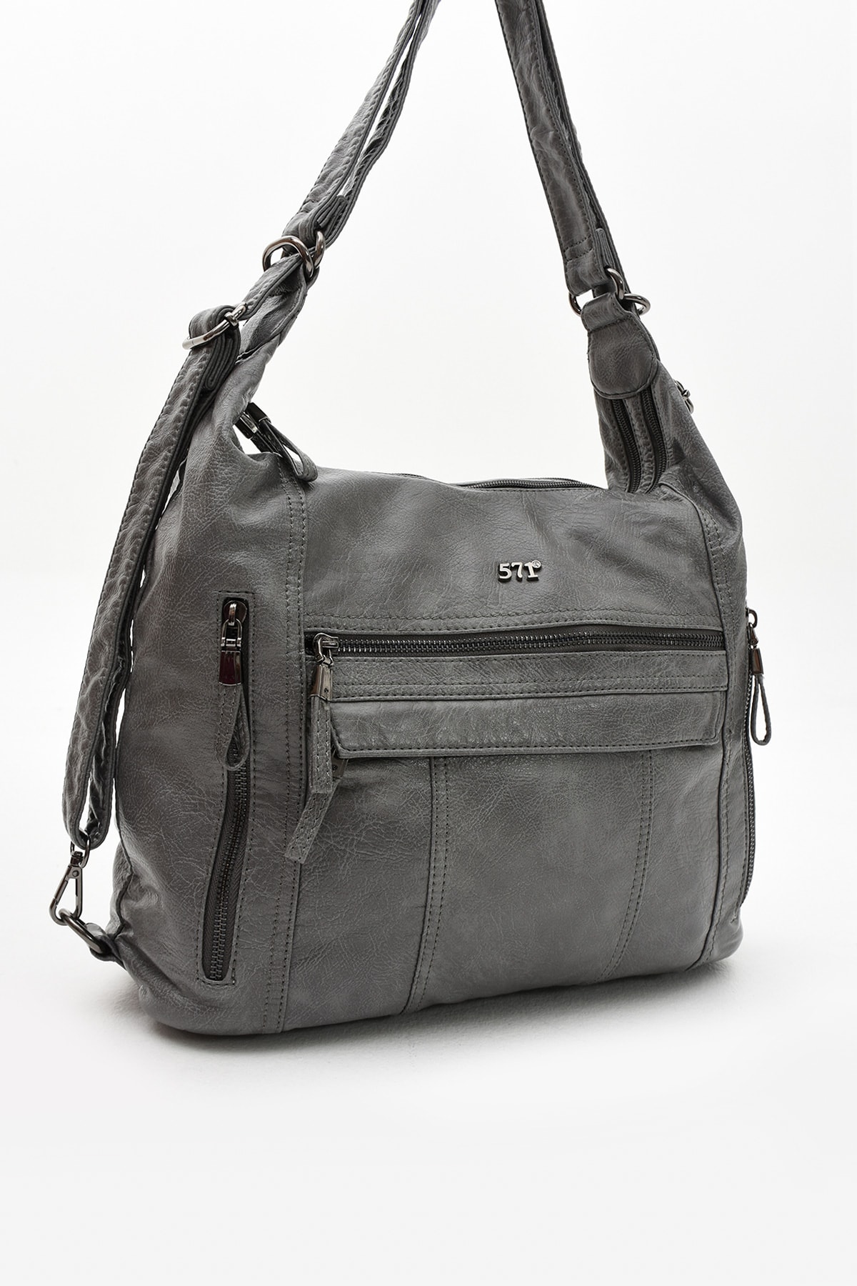 MİLOS Yıkanmış Deri, Kadın Omuz Sırt Çanta